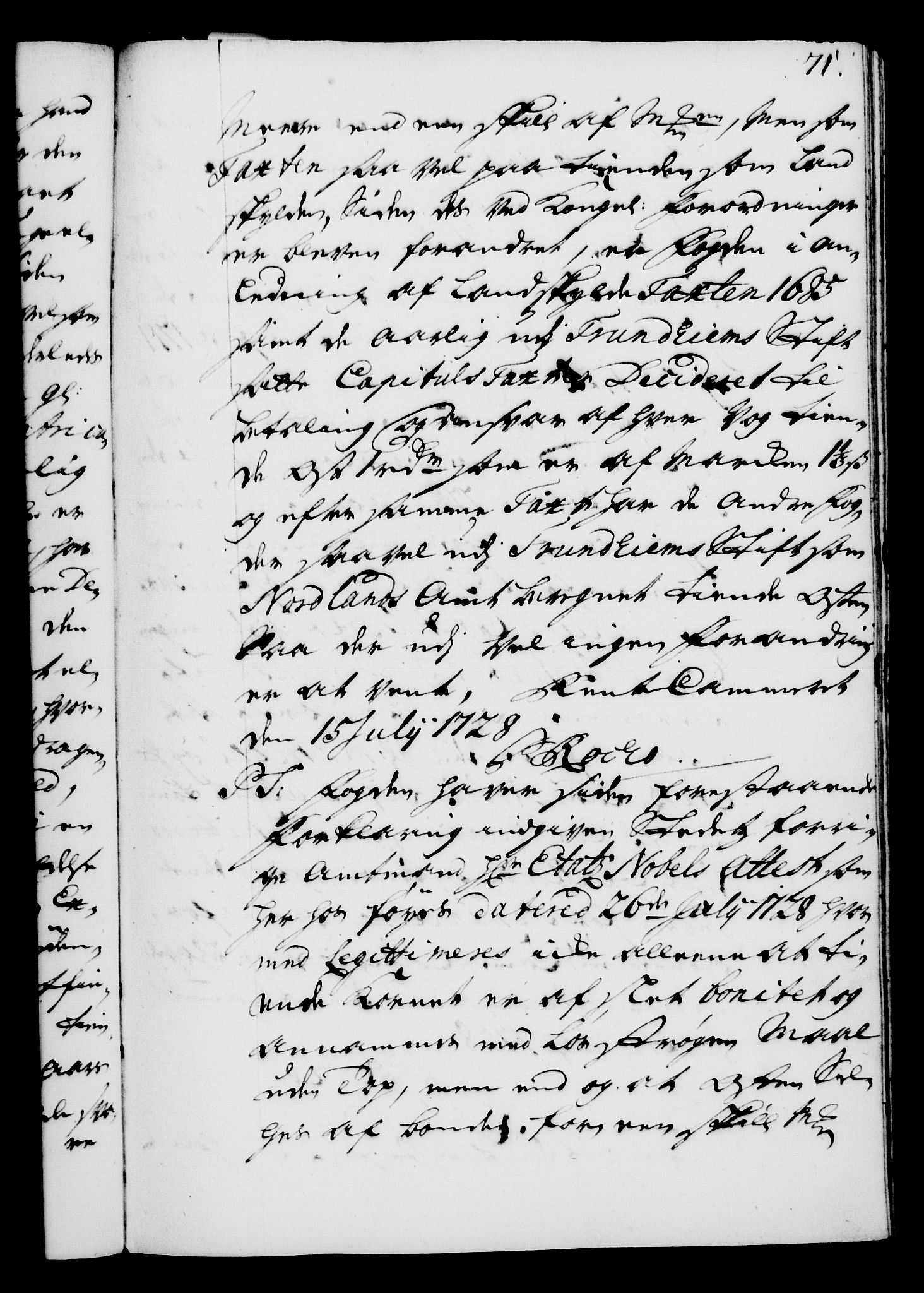 Rentekammeret, Kammerkanselliet, AV/RA-EA-3111/G/Gg/Gga/L0003: Norsk ekspedisjonsprotokoll med register (merket RK 53.3), 1727-1734, s. 71