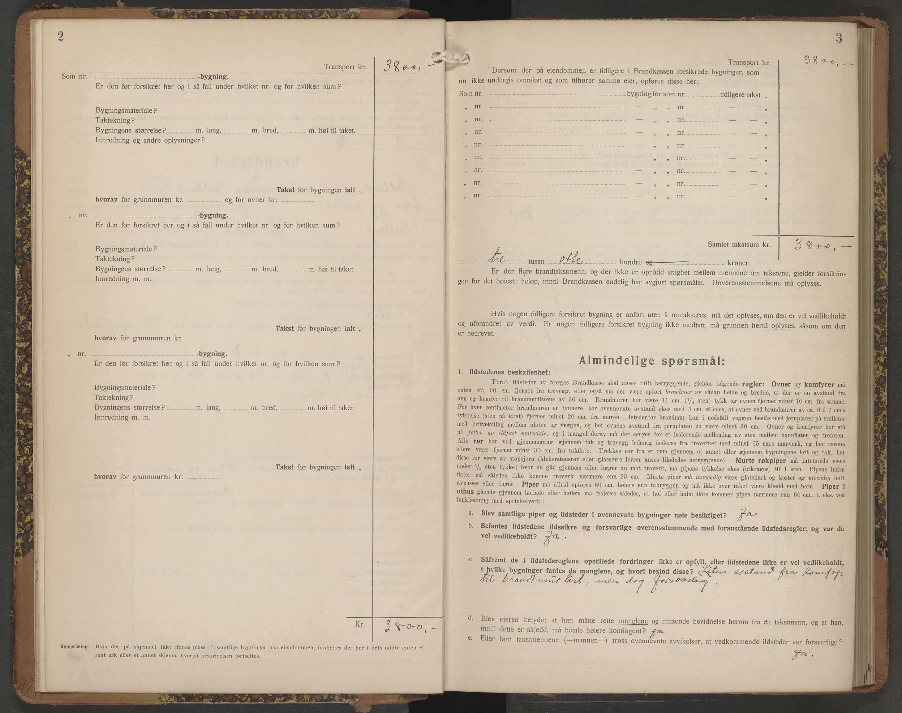 Sortland lensmannskontor, AV/SAT-A-6376/2/Oa/L0007: Branntakstprotokoll, 1929-1931