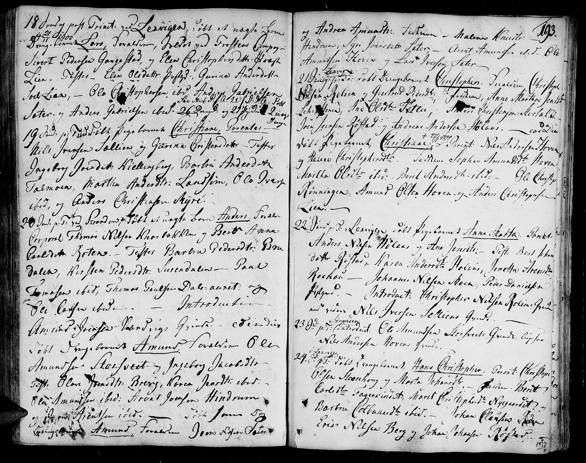 Ministerialprotokoller, klokkerbøker og fødselsregistre - Nord-Trøndelag, AV/SAT-A-1458/701/L0004: Ministerialbok nr. 701A04, 1783-1816, s. 193