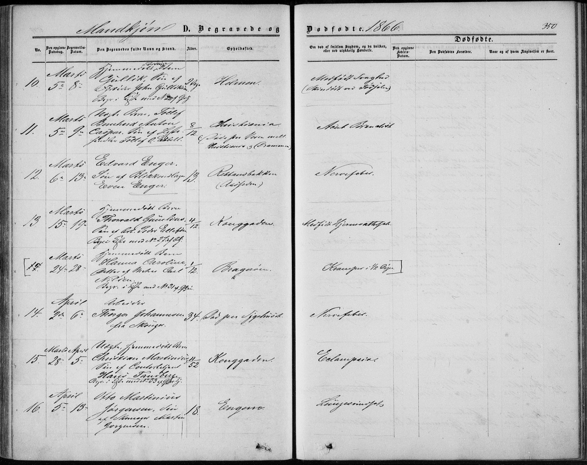 Bragernes kirkebøker, AV/SAKO-A-6/F/Fb/L0003: Ministerialbok nr. II 3, 1860-1868, s. 350