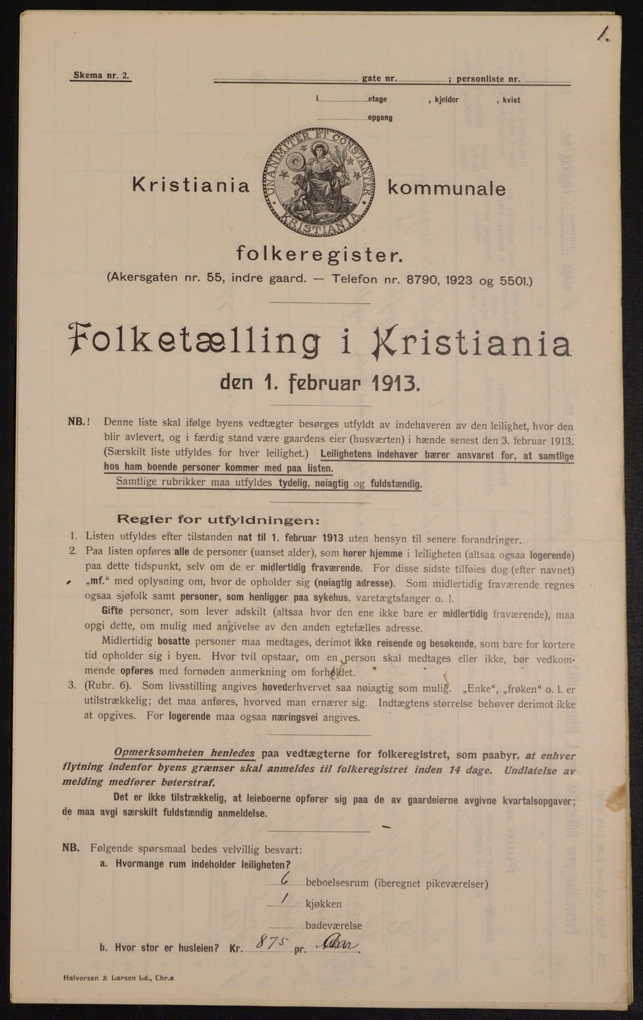 OBA, Kommunal folketelling 1.2.1913 for Kristiania, 1913, s. 23761