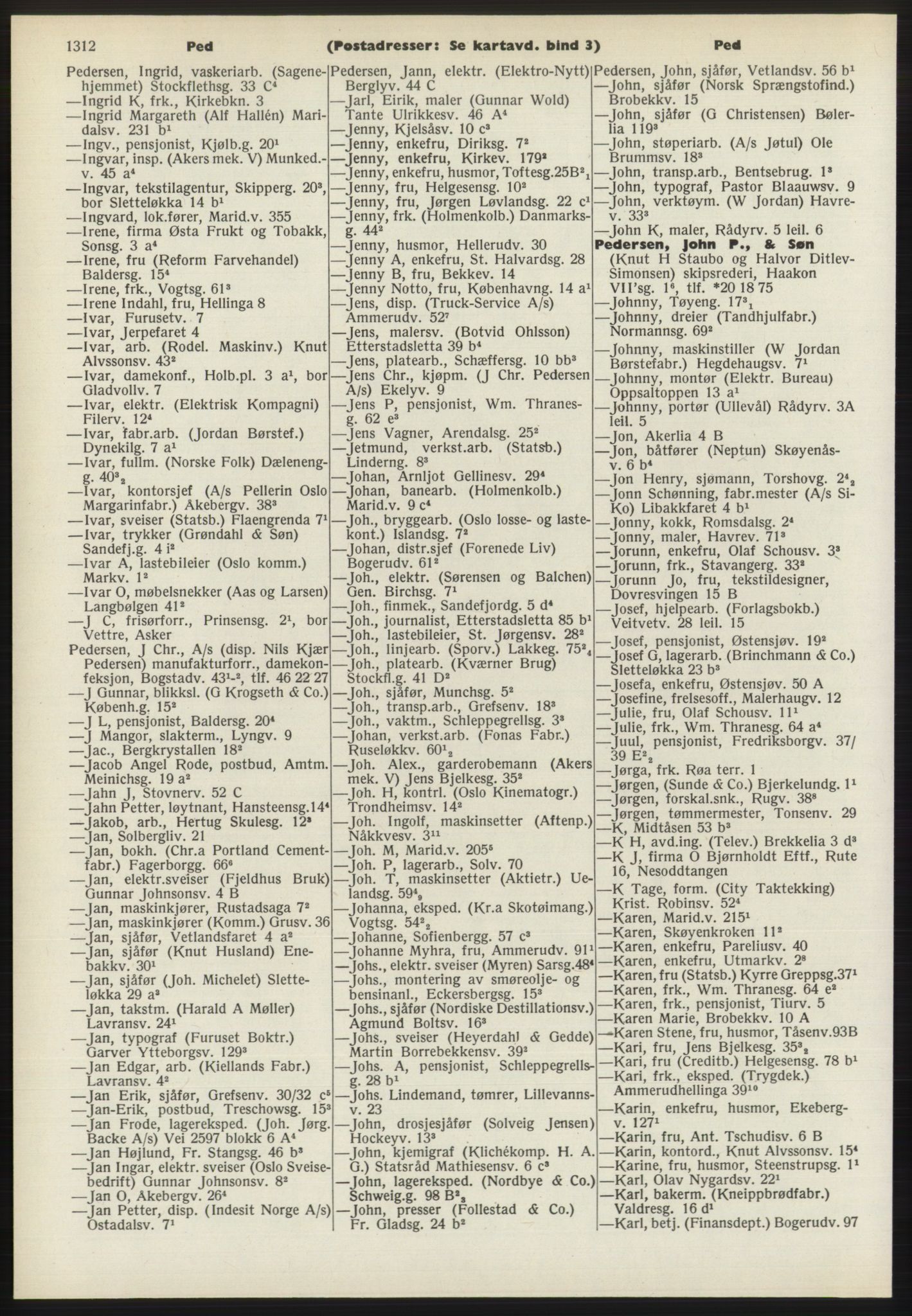 Kristiania/Oslo adressebok, PUBL/-, 1970-1971, s. 1312