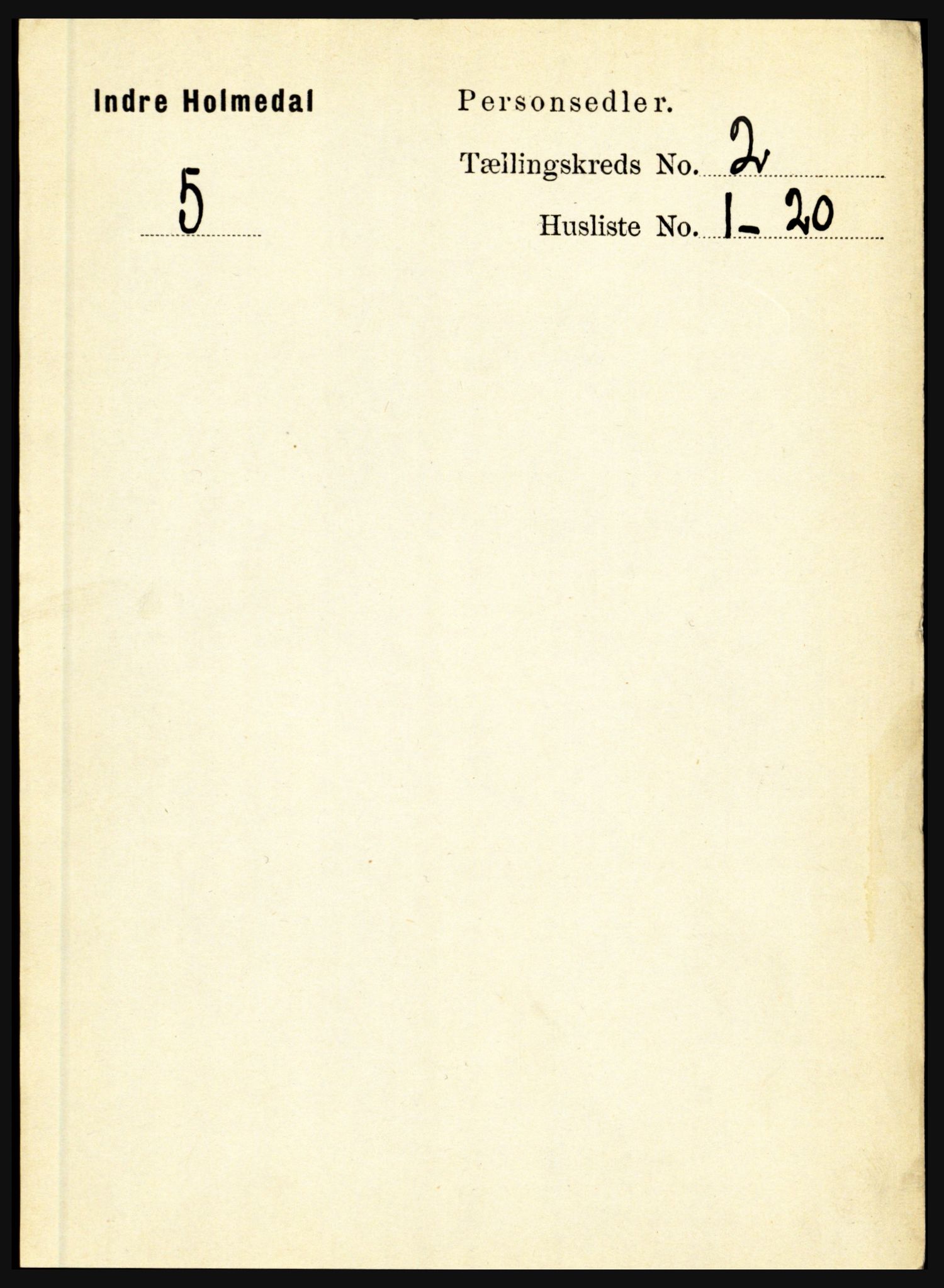 RA, Folketelling 1891 for 1430 Indre Holmedal herred, 1891, s. 456