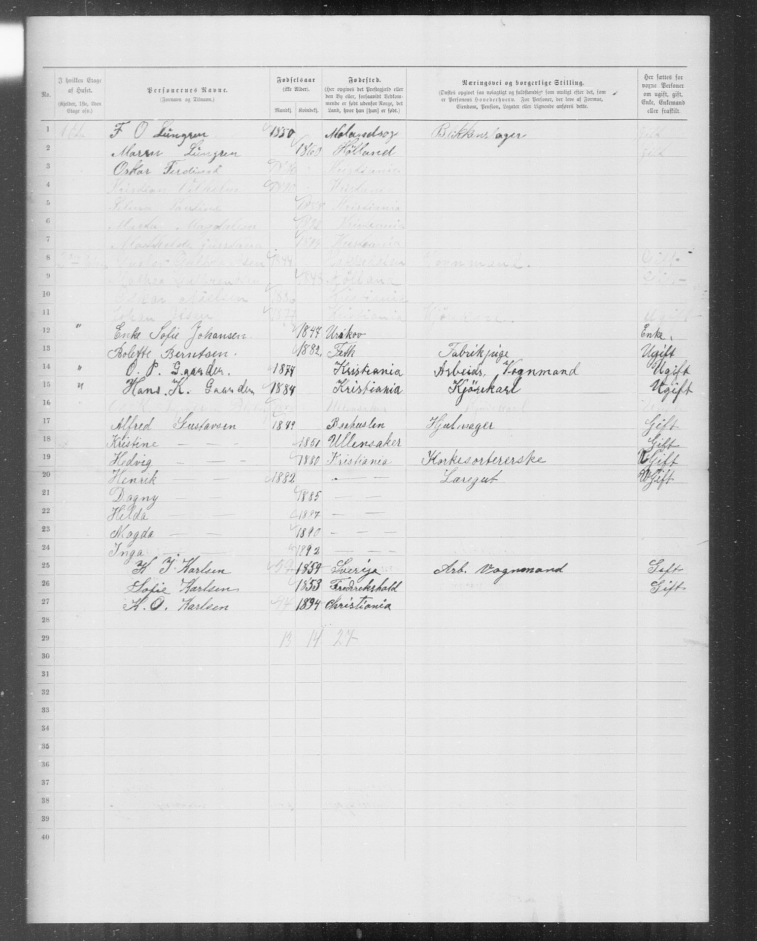 OBA, Kommunal folketelling 31.12.1899 for Kristiania kjøpstad, 1899, s. 9826