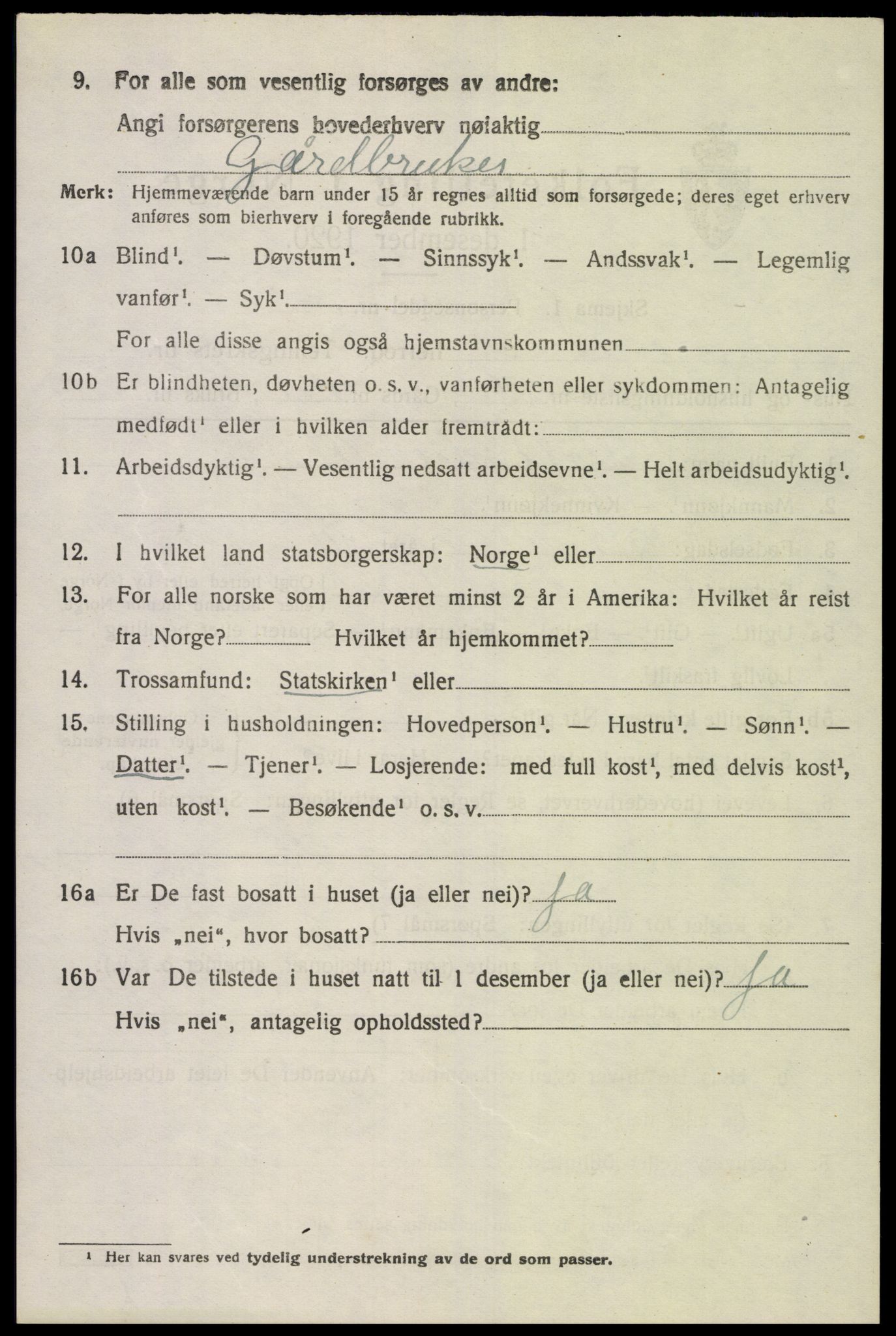 SAK, Folketelling 1920 for 1030 Spangereid herred, 1920, s. 1688