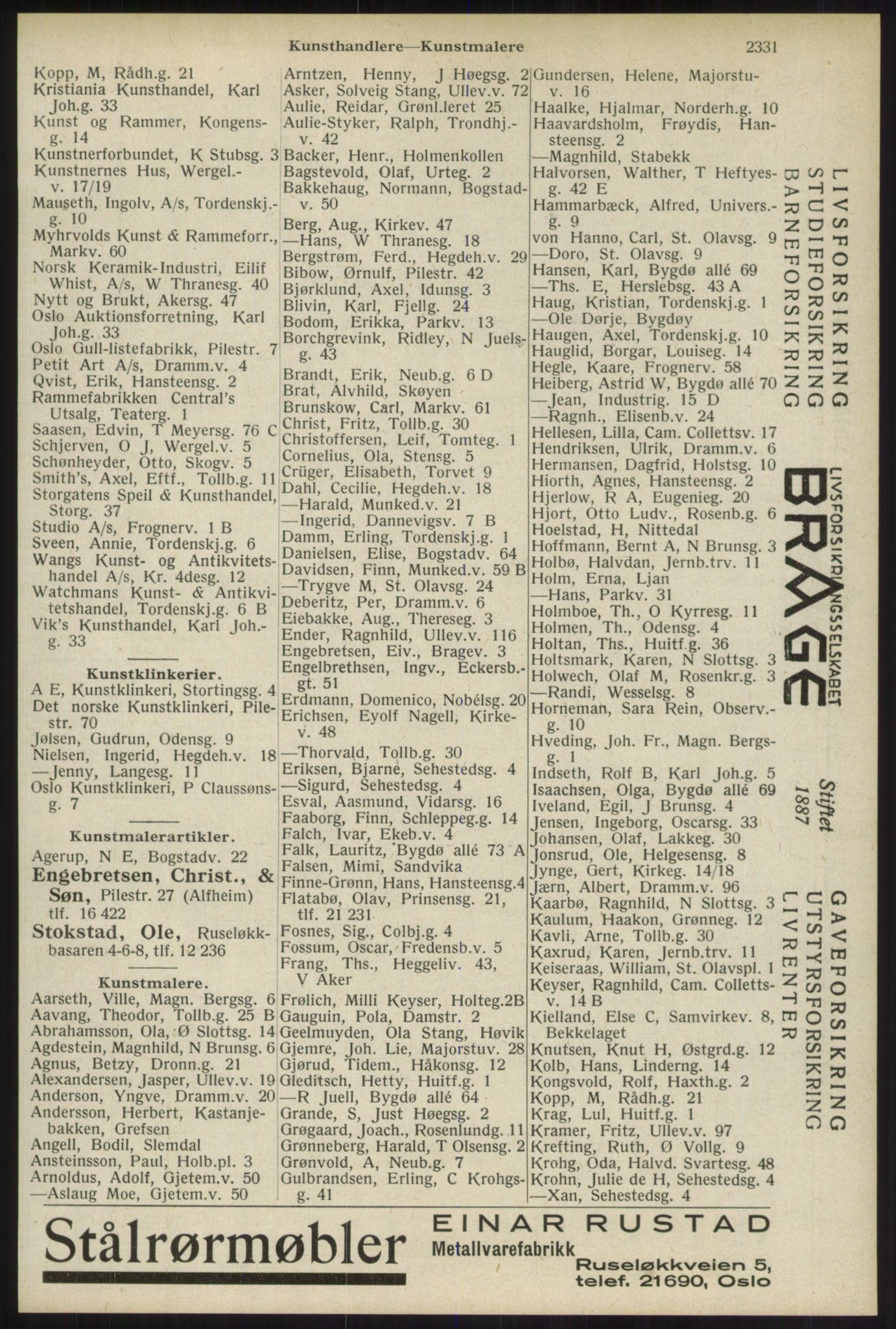 Kristiania/Oslo adressebok, PUBL/-, 1934, s. 2331