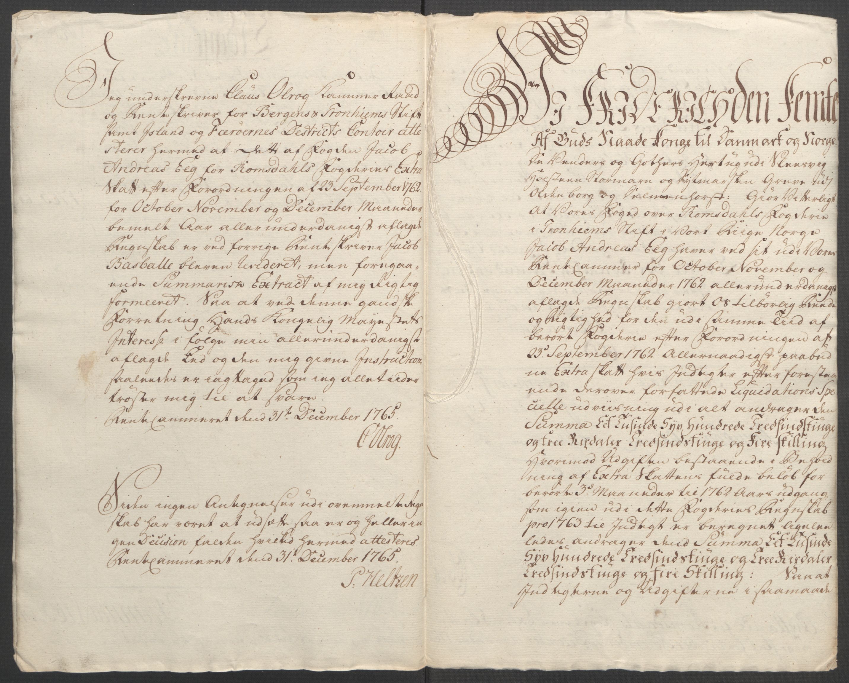 Rentekammeret inntil 1814, Reviderte regnskaper, Fogderegnskap, RA/EA-4092/R55/L3730: Ekstraskatten Romsdal, 1762-1763, s. 9