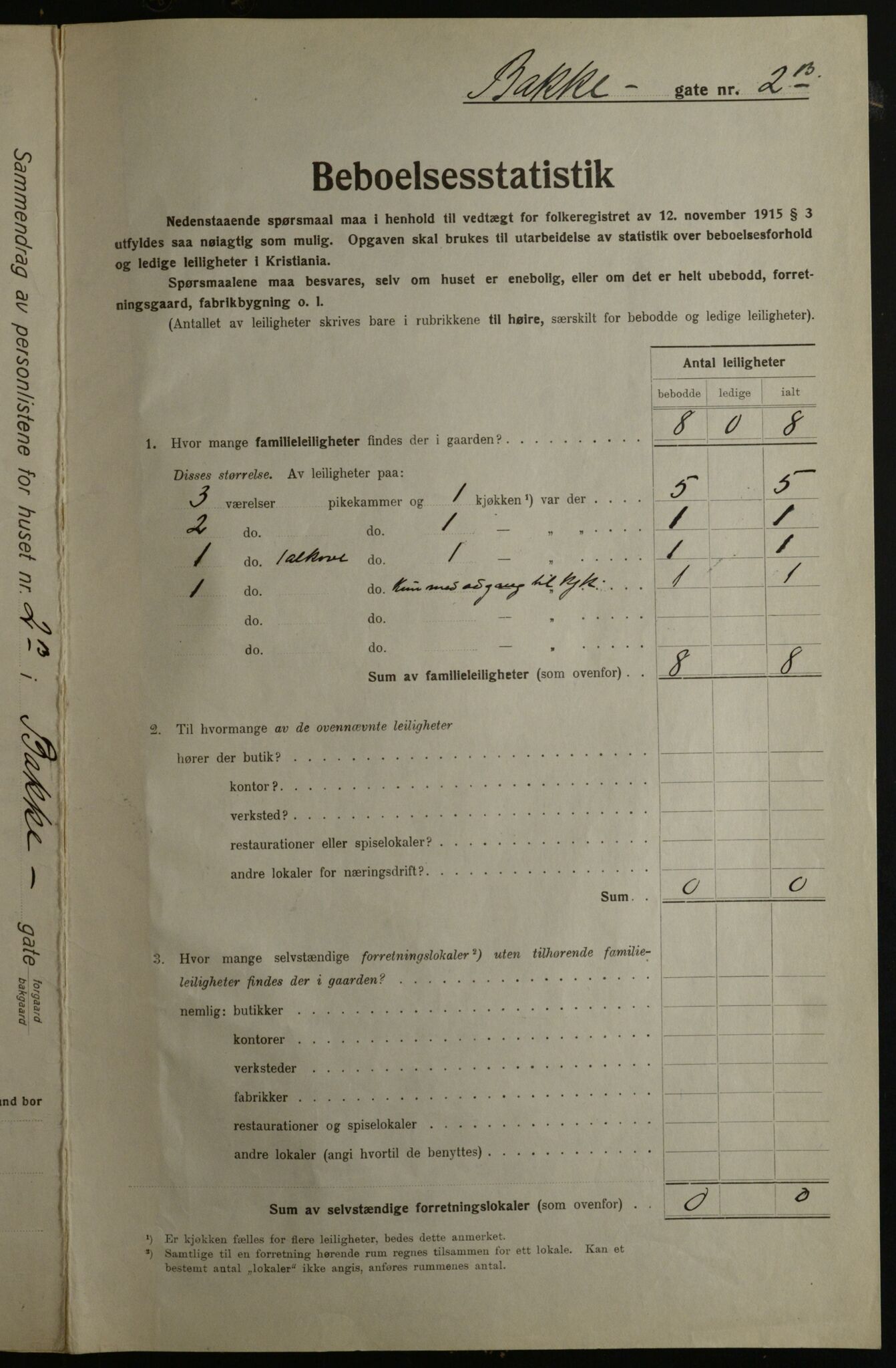 OBA, Kommunal folketelling 1.12.1923 for Kristiania, 1923, s. 3227