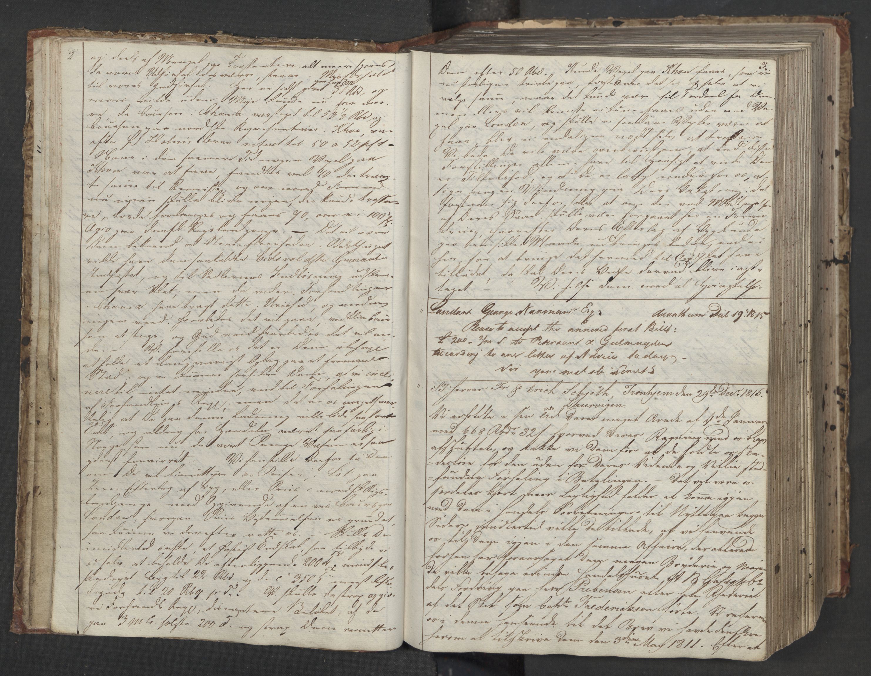 Hoë, Herman & Co, AV/SAT-PA-0280/11/L0013: Kopibok, utenriks, 1815-1821, s. 2-3