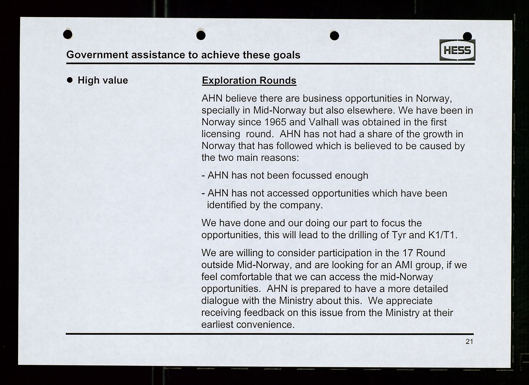 Pa 1766 - Hess Norge AS, SAST/A-102451/A/Aa/L0004: Referater og sakspapirer, 1999-2002, s. 175