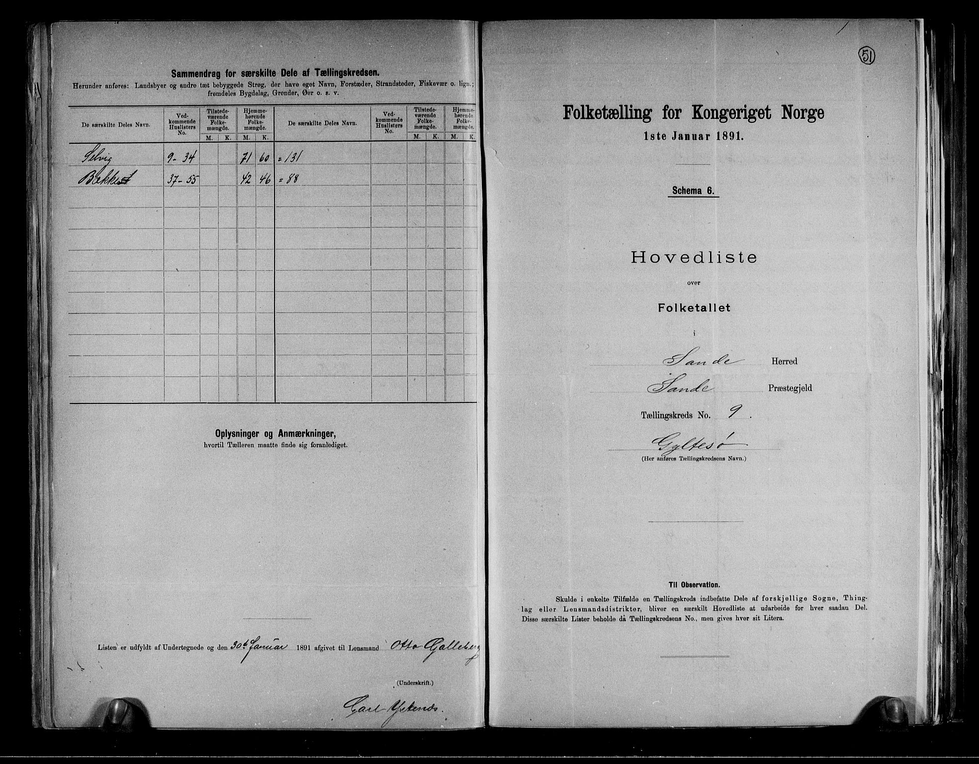 RA, Folketelling 1891 for 0713 Sande herred, 1891, s. 20