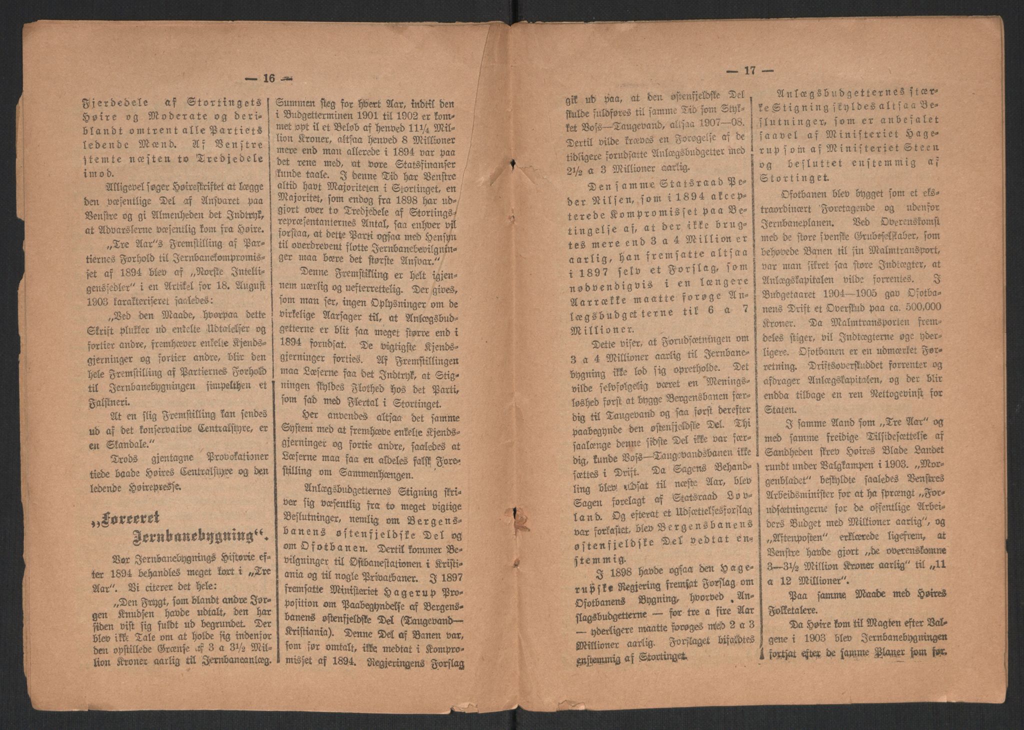 Venstres Hovedorganisasjon, RA/PA-0876/X/L0001: De eldste skrifter, 1860-1936, s. 806