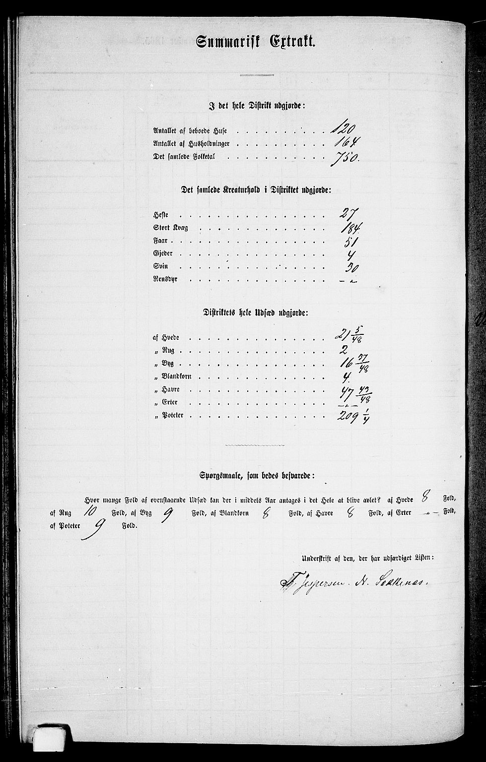 RA, Folketelling 1865 for 1012P Oddernes prestegjeld, 1865, s. 114