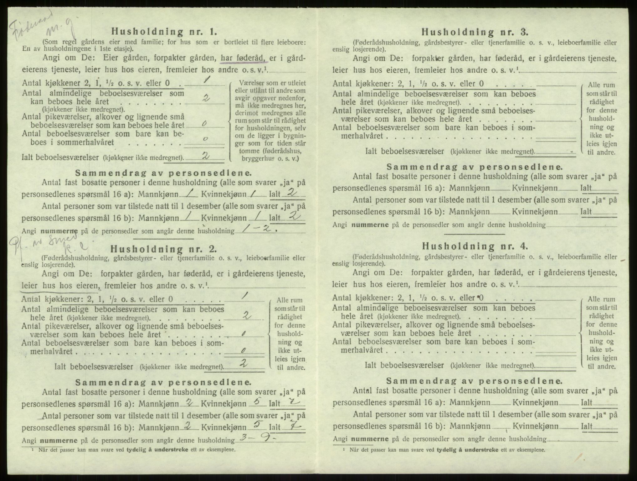 SAB, Folketelling 1920 for 1250 Haus herred, 1920, s. 389