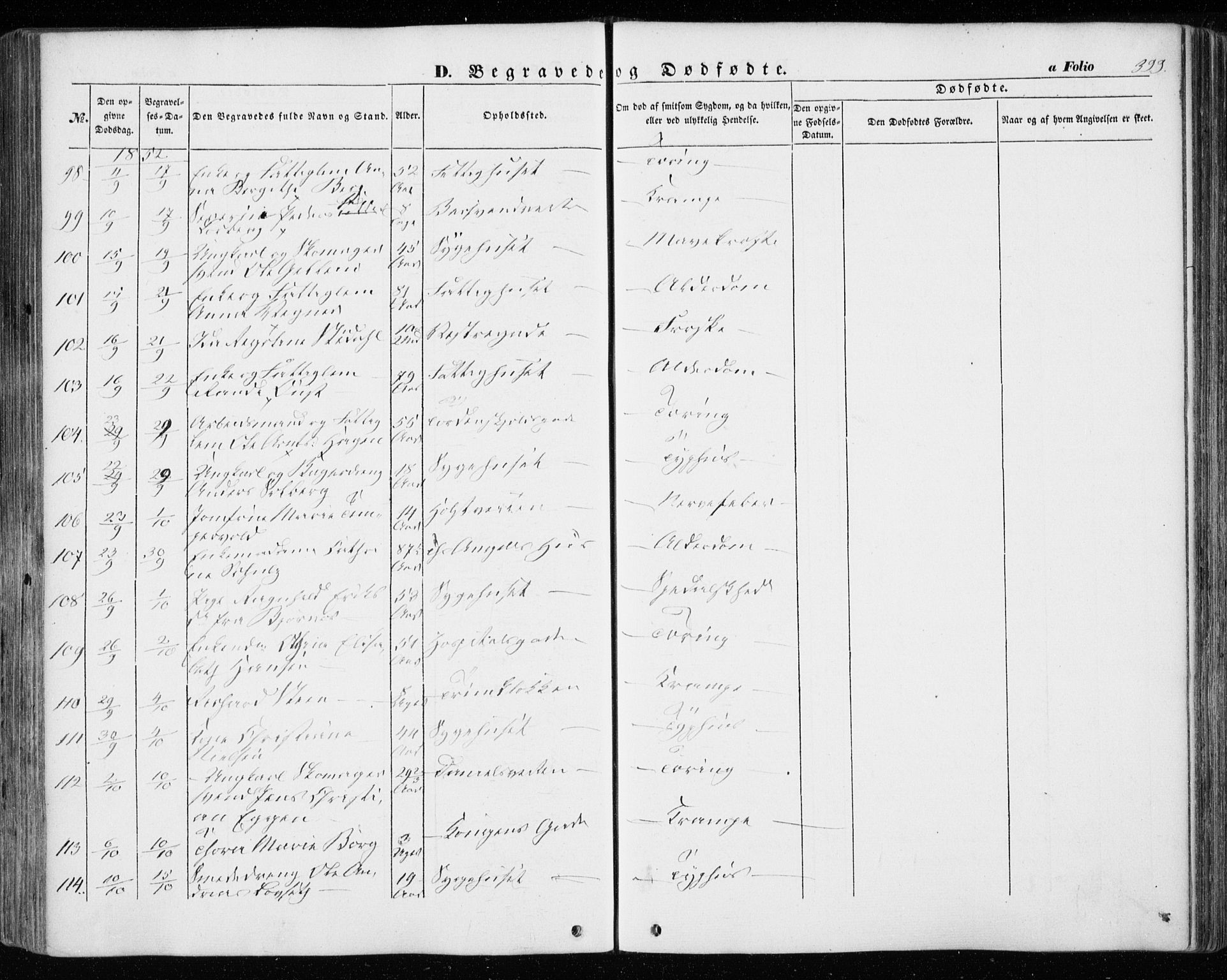 Ministerialprotokoller, klokkerbøker og fødselsregistre - Sør-Trøndelag, SAT/A-1456/601/L0051: Ministerialbok nr. 601A19, 1848-1857, s. 399