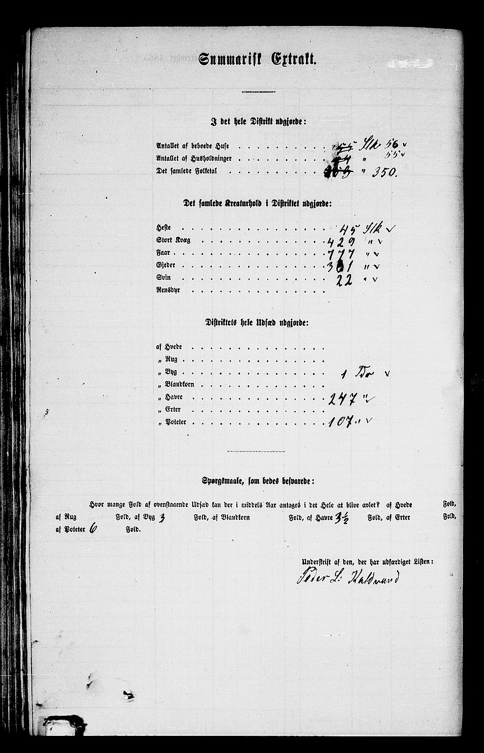 RA, Folketelling 1865 for 1519P Volda prestegjeld, 1865, s. 86