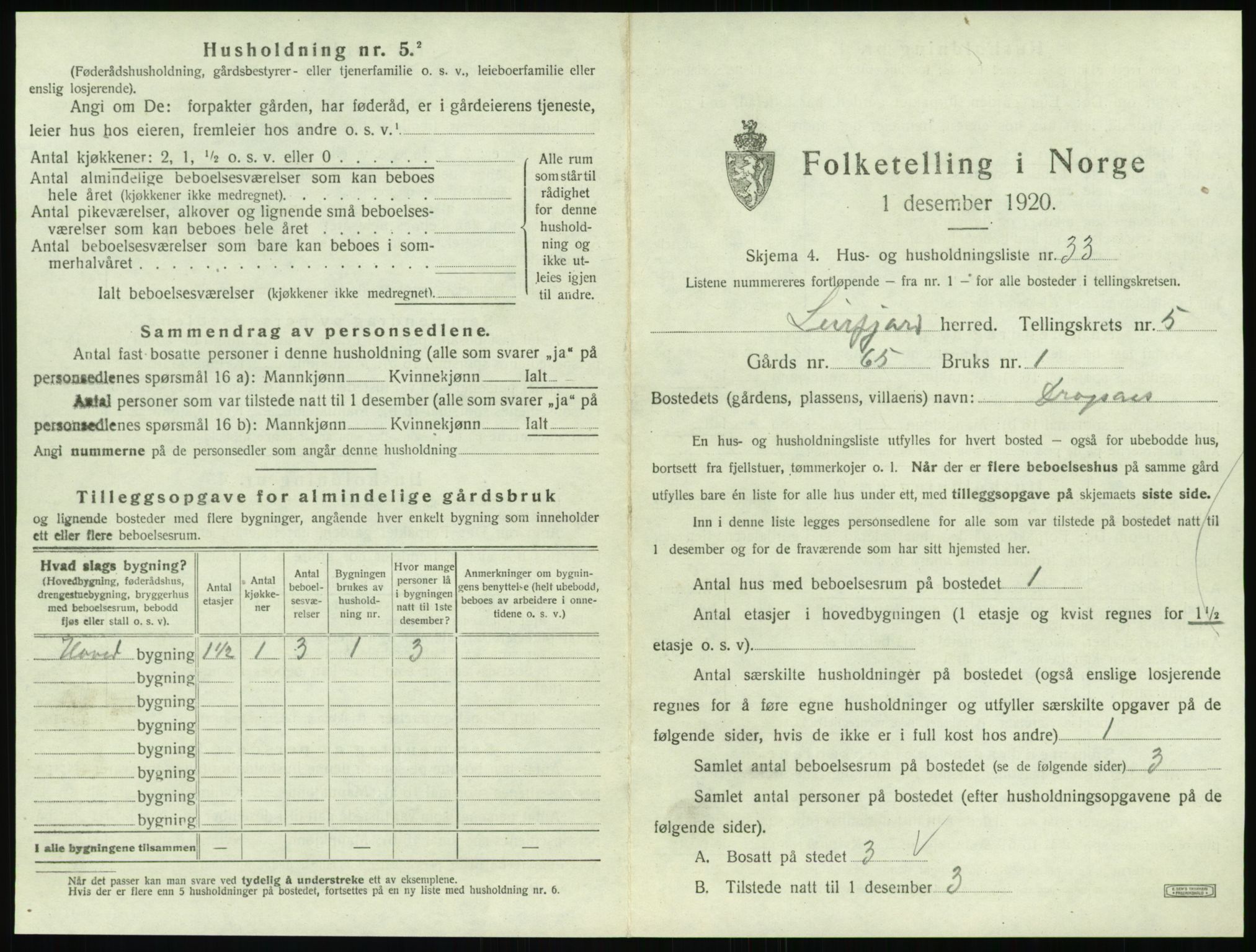 SAT, Folketelling 1920 for 1822 Leirfjord herred, 1920, s. 505