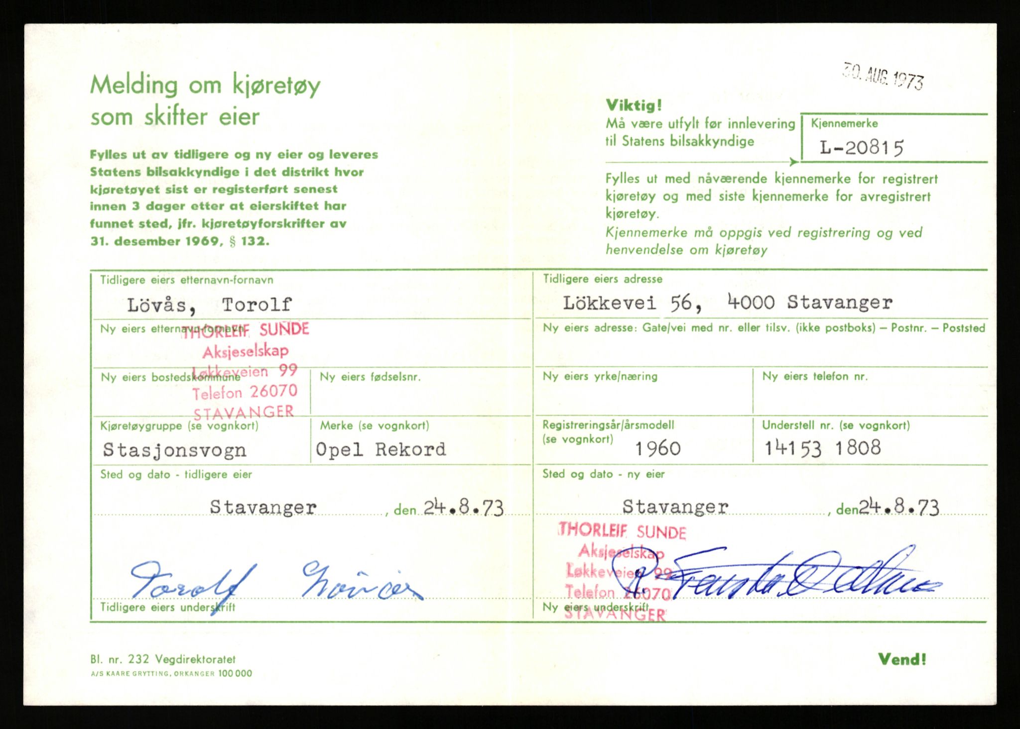 Stavanger trafikkstasjon, AV/SAST-A-101942/0/F/L0037: L-20500 - L-21499, 1930-1971, s. 1105