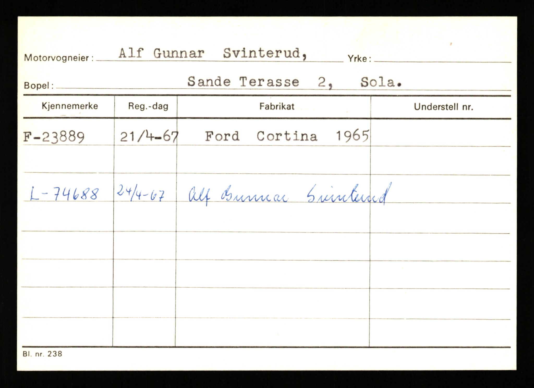 Stavanger trafikkstasjon, SAST/A-101942/0/G/L0005: Registreringsnummer: 23000 - 34245, 1930-1971, s. 221