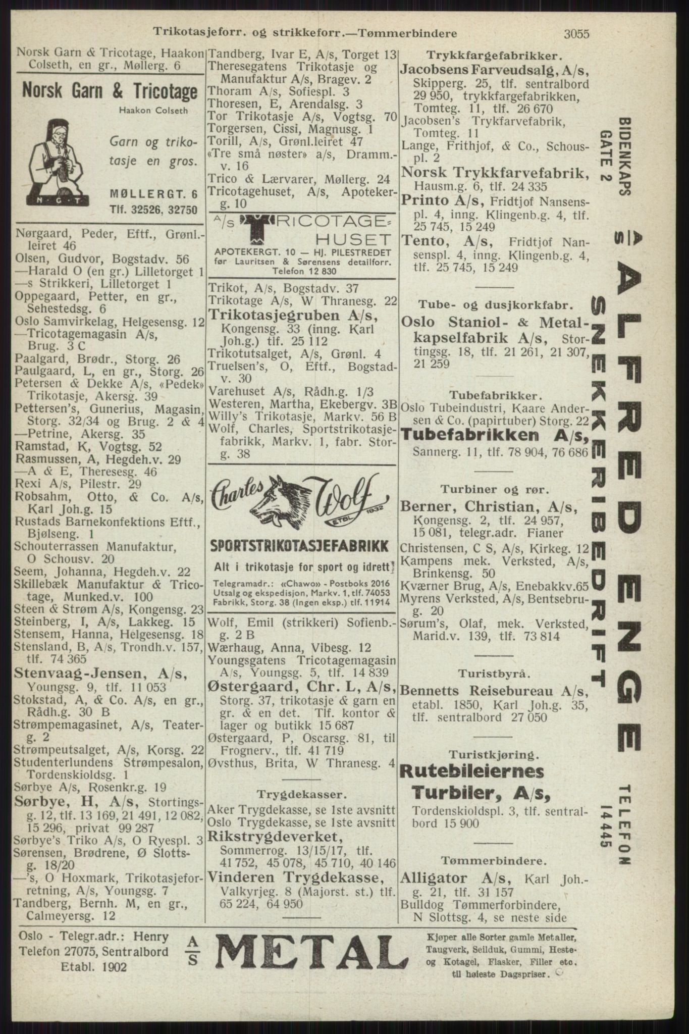 Kristiania/Oslo adressebok, PUBL/-, 1944, s. 3055