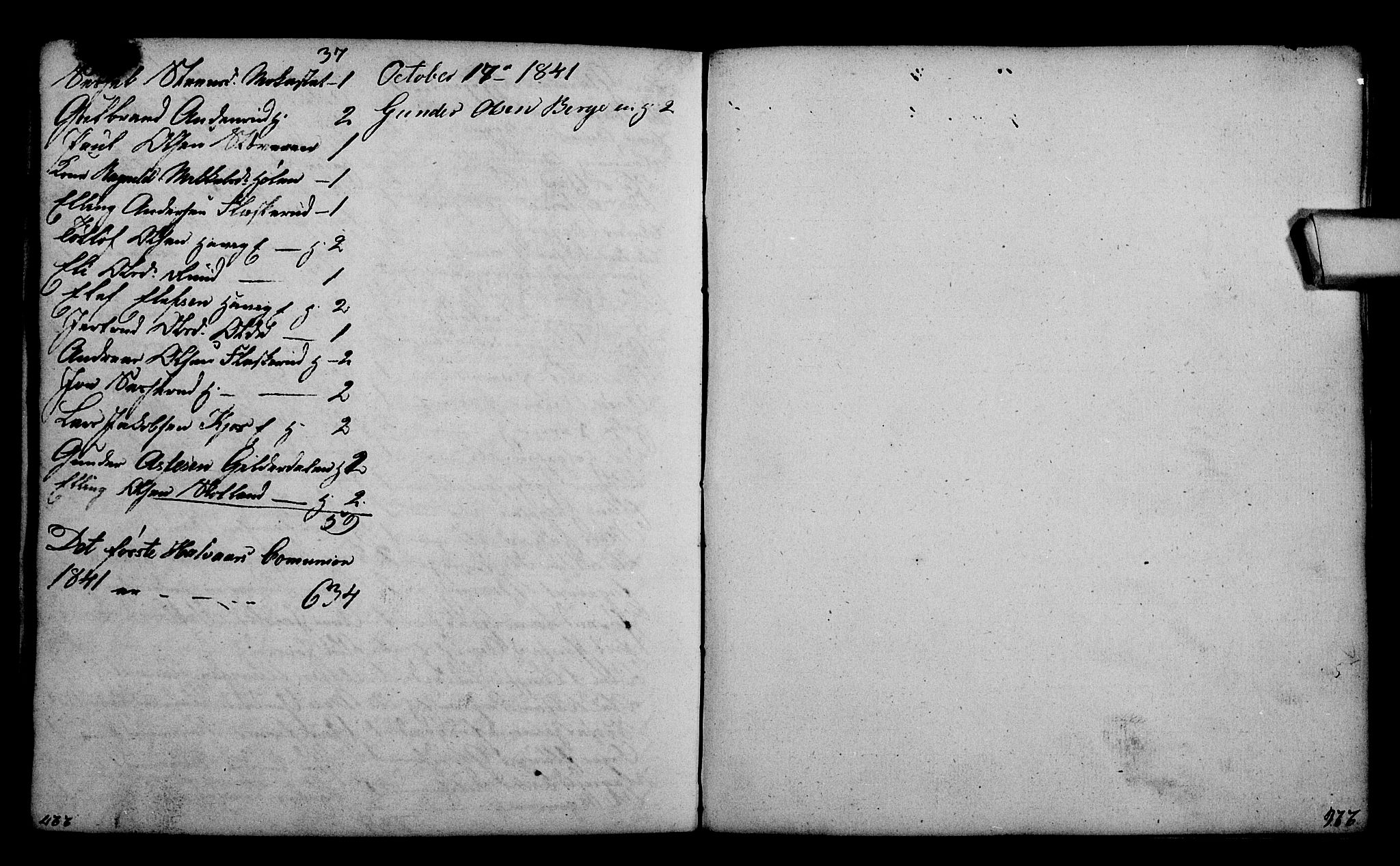 Lunder kirkebøker, AV/SAKO-A-629/G/Ga/L0001: Klokkerbok nr. I 1, 1832-1849