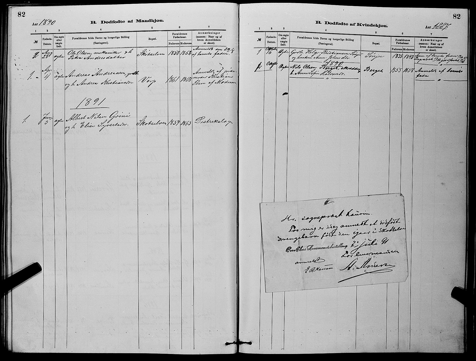 Eiker kirkebøker, AV/SAKO-A-4/G/Gb/L0003: Klokkerbok nr. II 3, 1880-1893, s. 82