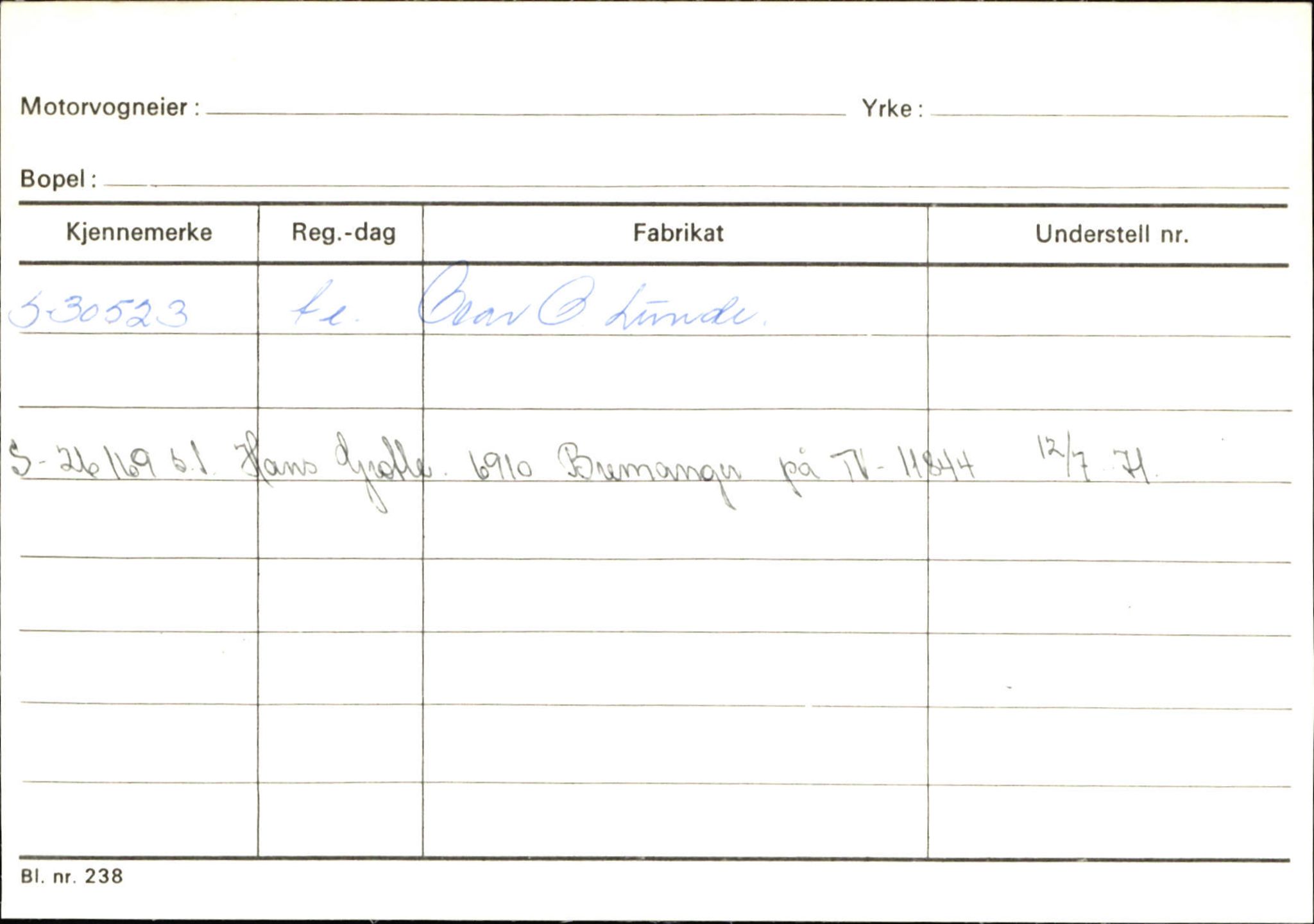 Statens vegvesen, Sogn og Fjordane vegkontor, AV/SAB-A-5301/4/F/L0130: Eigarregister Eid T-Å. Høyanger A-O, 1945-1975, s. 2280