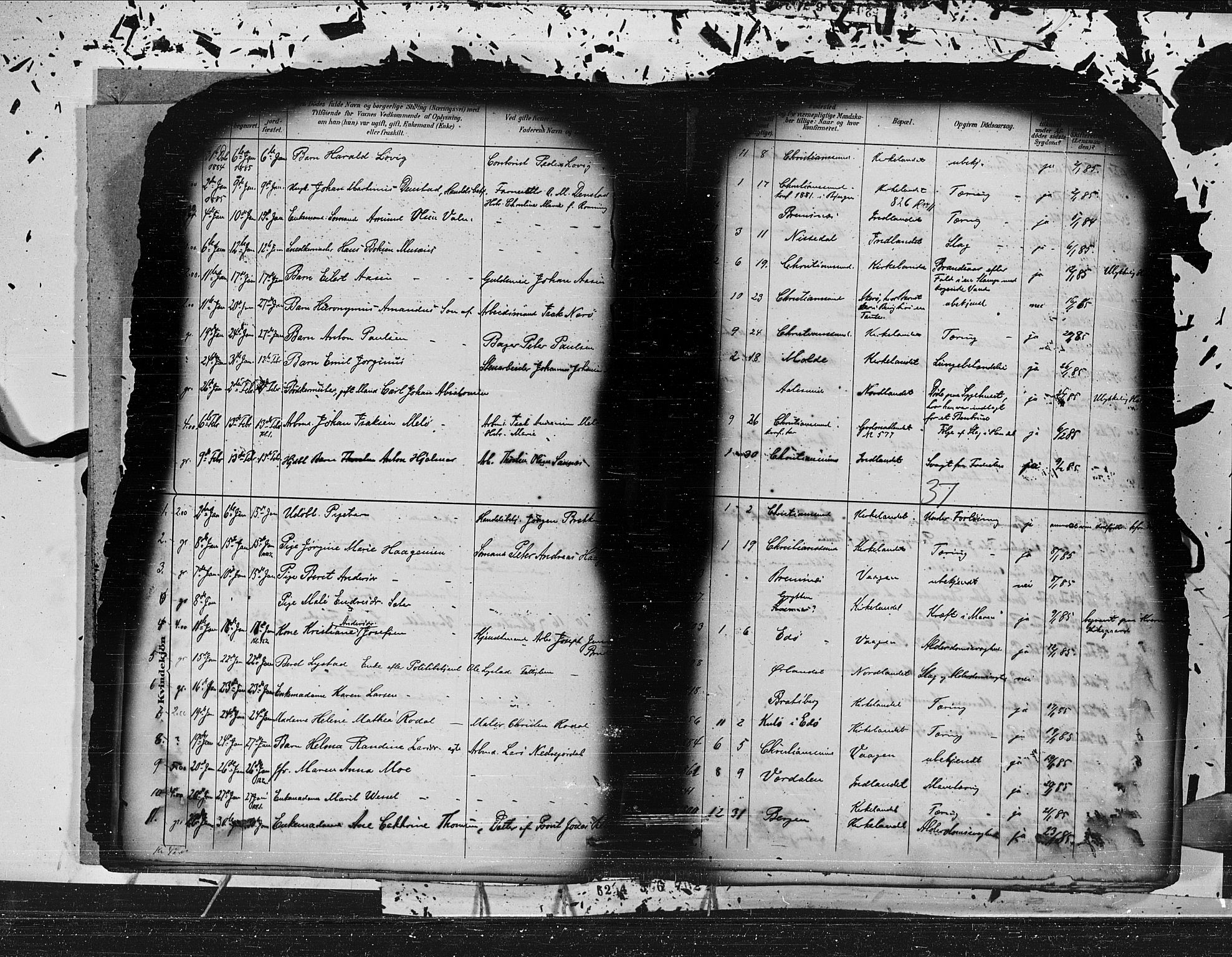 Ministerialprotokoller, klokkerbøker og fødselsregistre - Møre og Romsdal, AV/SAT-A-1454/572/L0853: Ministerialbok nr. 572A16, 1880-1901, s. 37