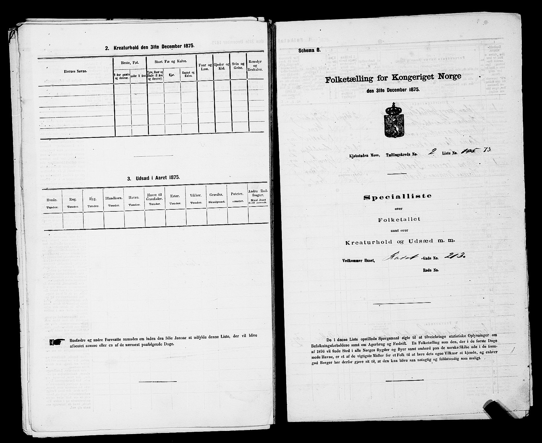 RA, Folketelling 1875 for 0104B Moss prestegjeld, Moss kjøpstad, 1875, s. 375