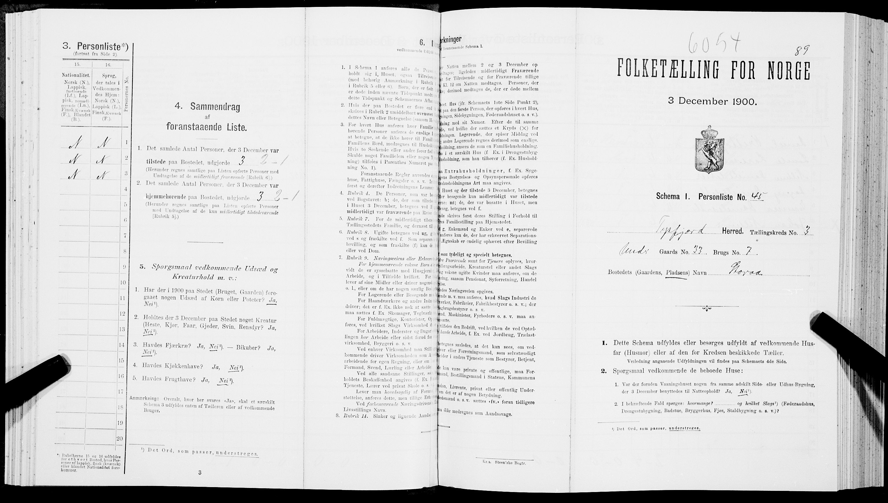 SAT, Folketelling 1900 for 1850 Tysfjord herred, 1900, s. 385