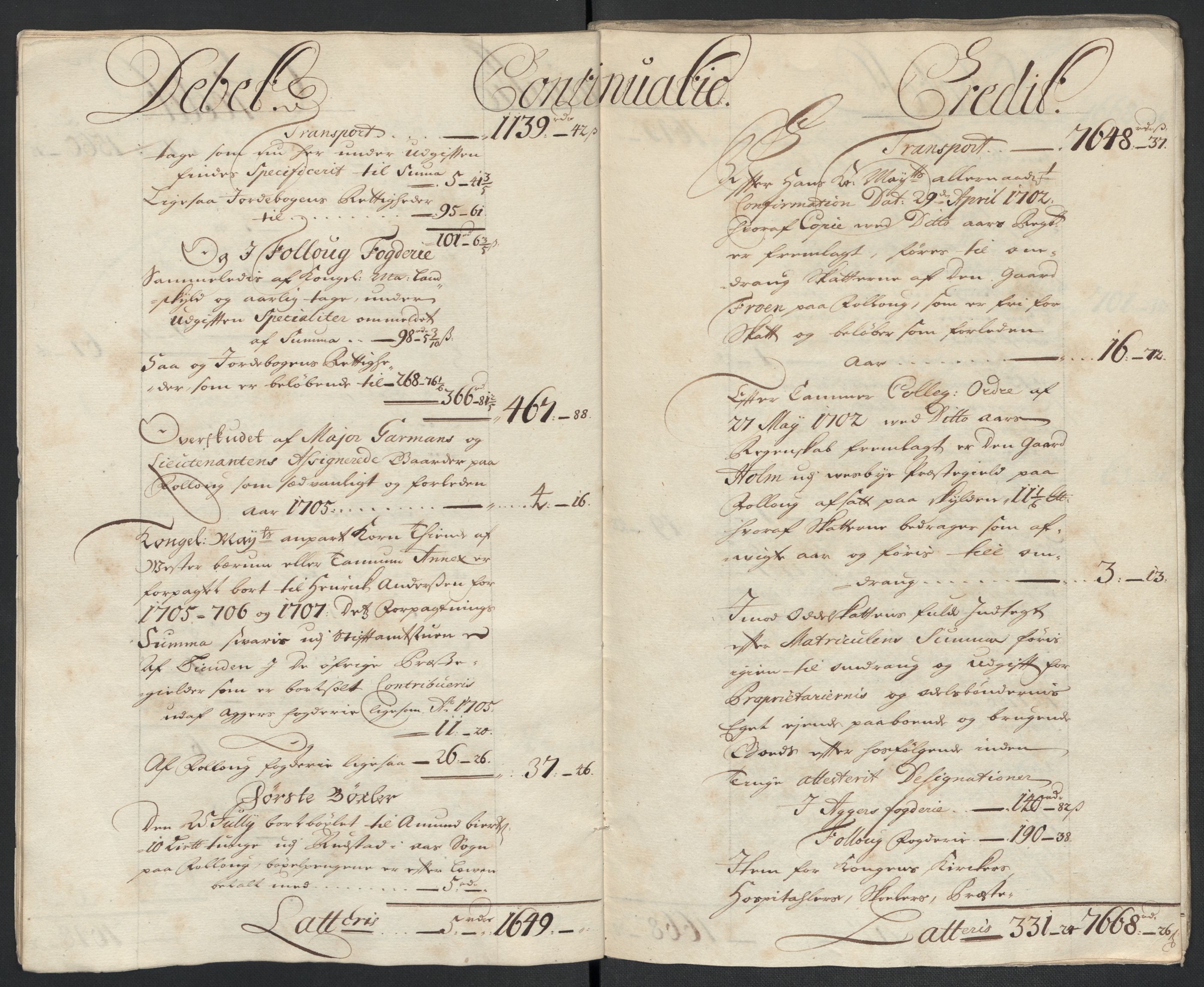 Rentekammeret inntil 1814, Reviderte regnskaper, Fogderegnskap, RA/EA-4092/R10/L0446: Fogderegnskap Aker og Follo, 1705-1706, s. 145