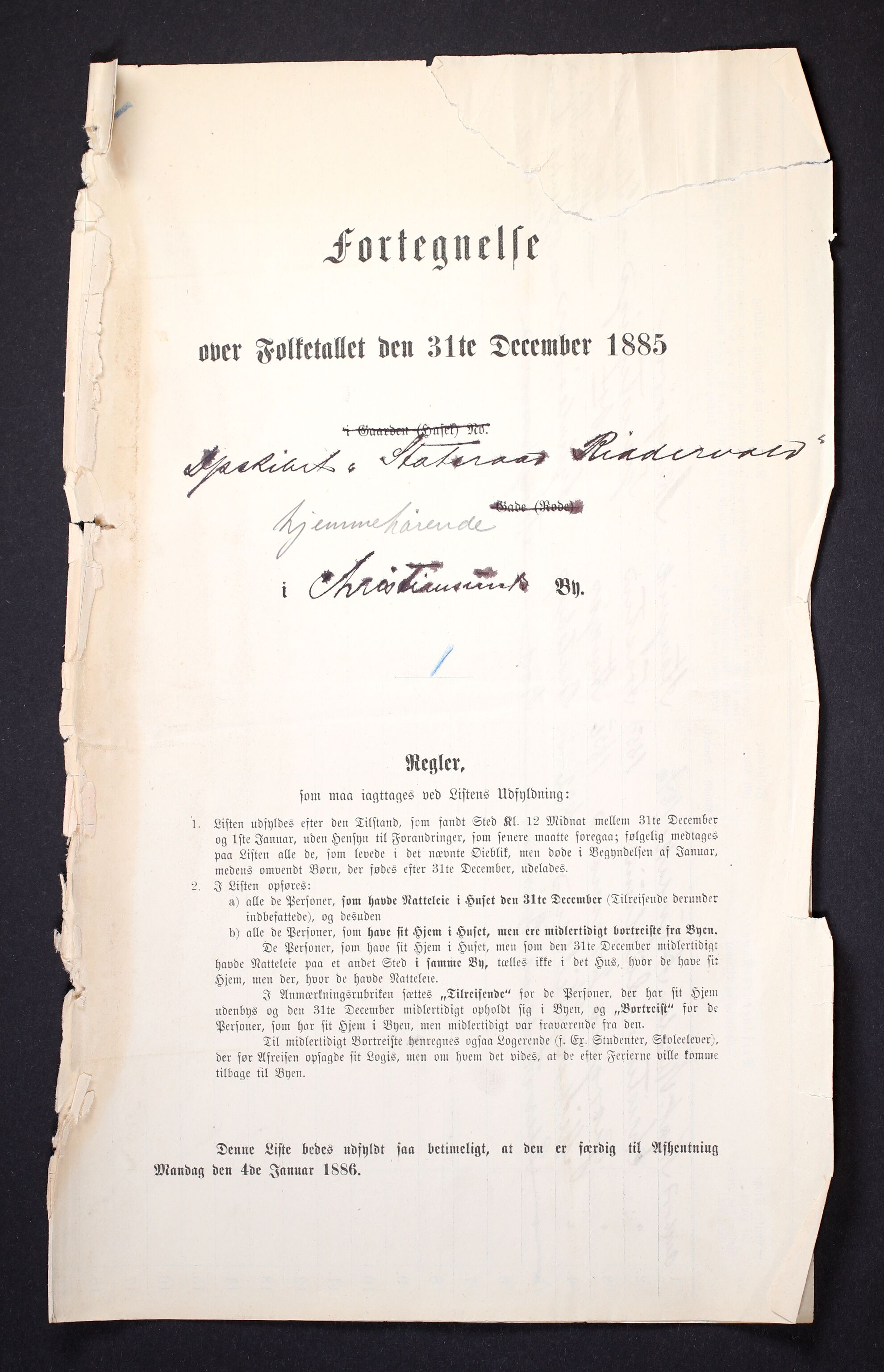 SAT, Folketelling 1885 for 1503 Kristiansund kjøpstad, 1885, s. 1558