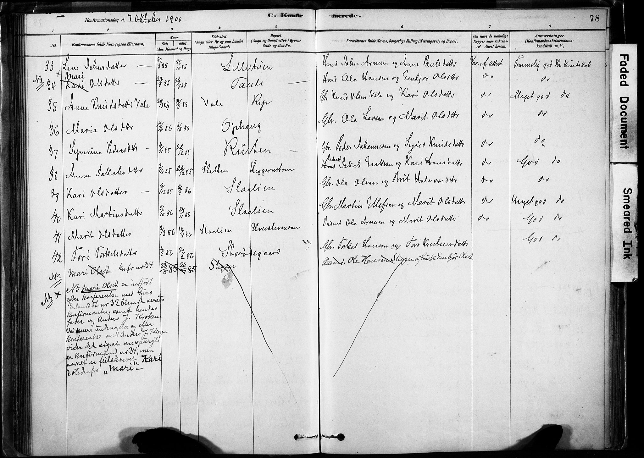Lom prestekontor, AV/SAH-PREST-070/K/L0009: Ministerialbok nr. 9, 1878-1907, s. 78