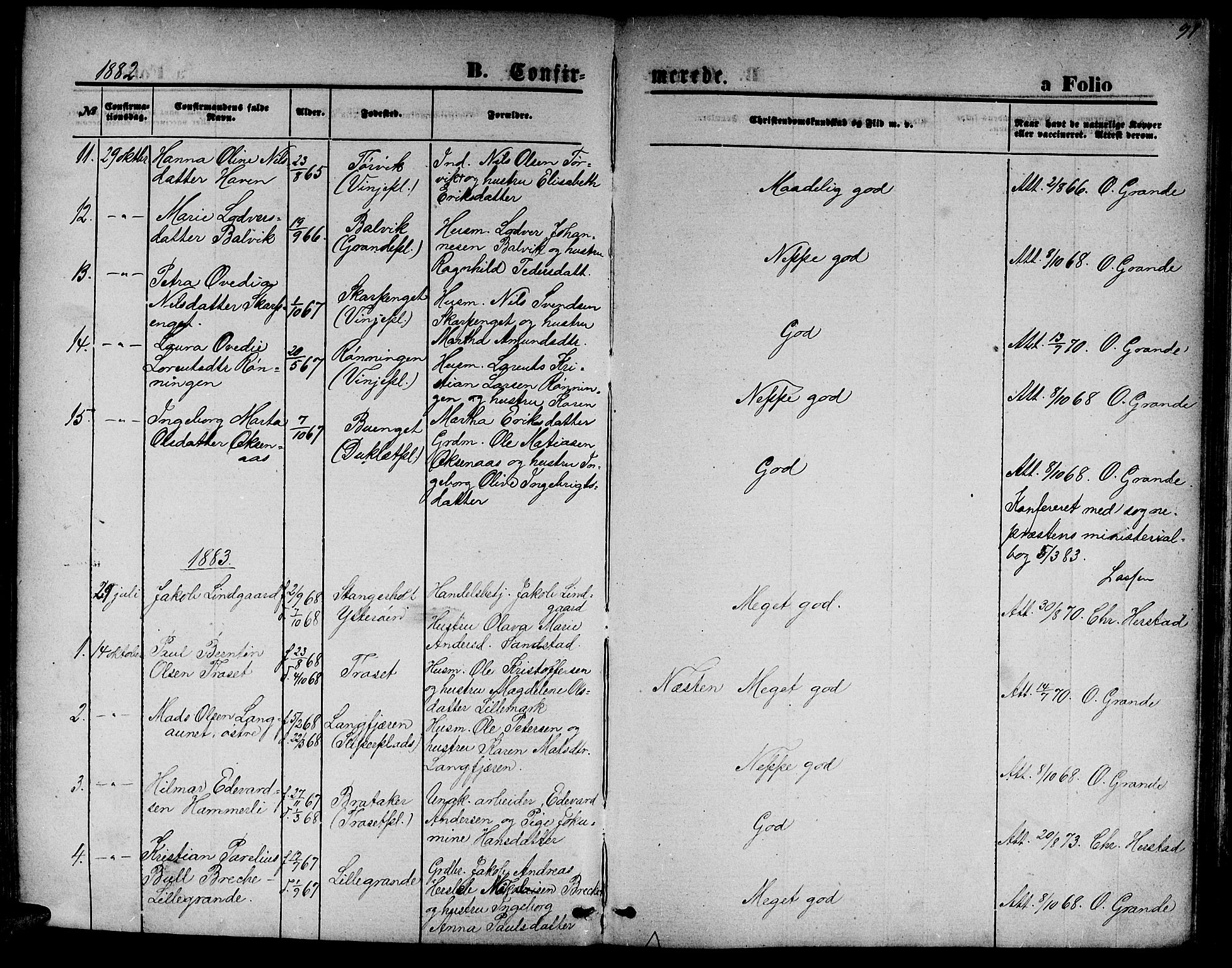 Ministerialprotokoller, klokkerbøker og fødselsregistre - Nord-Trøndelag, AV/SAT-A-1458/733/L0326: Klokkerbok nr. 733C01, 1871-1887, s. 97