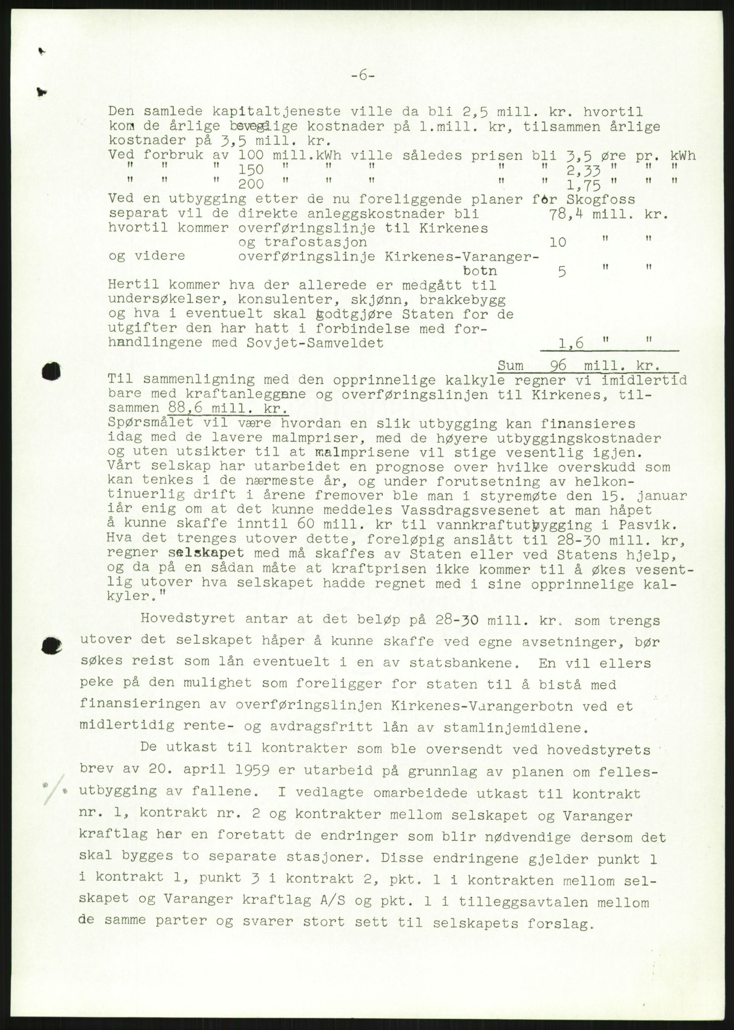 Vassdragsdirektoratet/avdelingen, AV/RA-S-6242/F/Fa/L0532: Pasvikelva, 1956-1961, s. 97