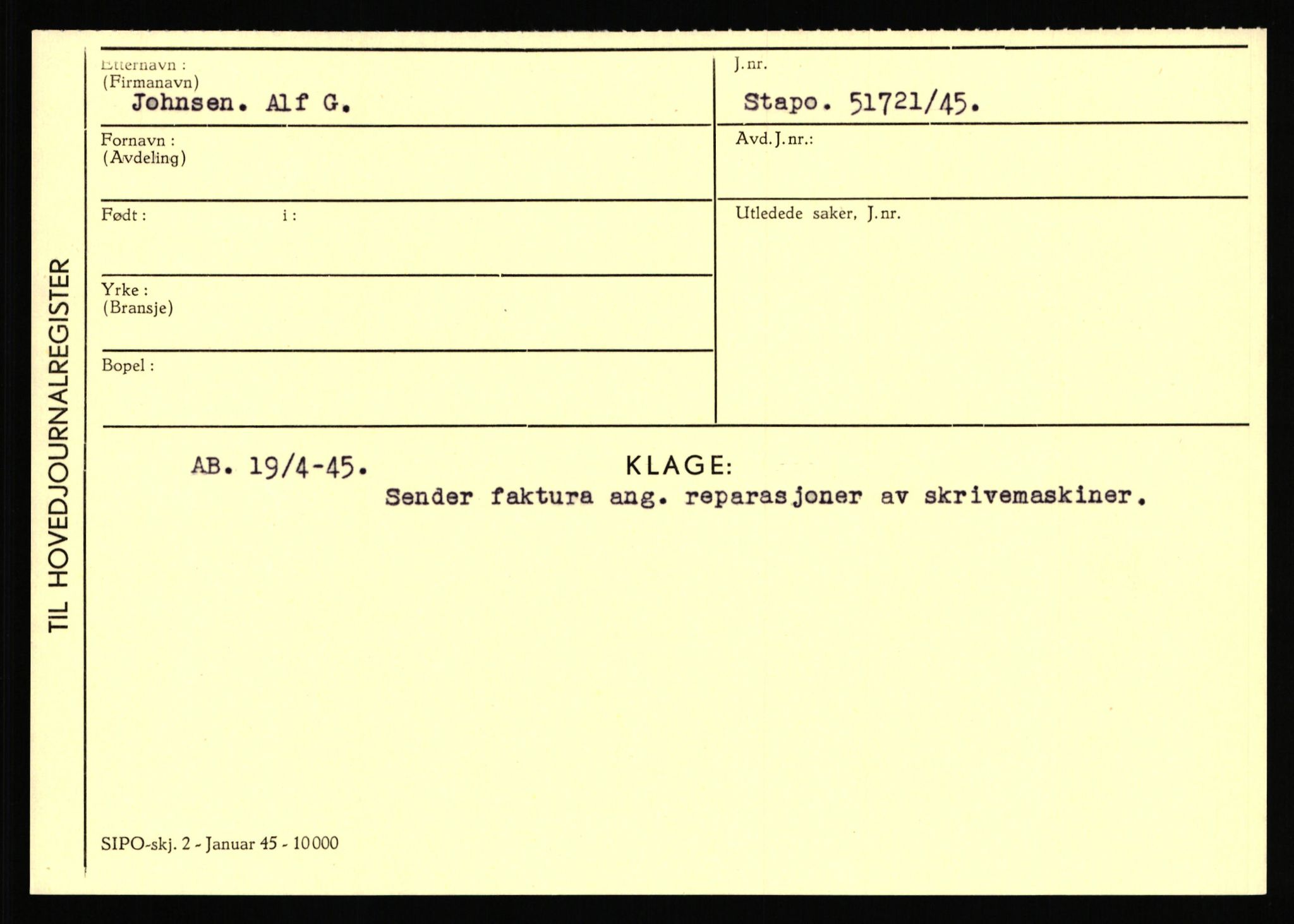 Statspolitiet - Hovedkontoret / Osloavdelingen, AV/RA-S-1329/C/Ca/L0008: Johan(nes)sen - Knoph, 1943-1945, s. 1871