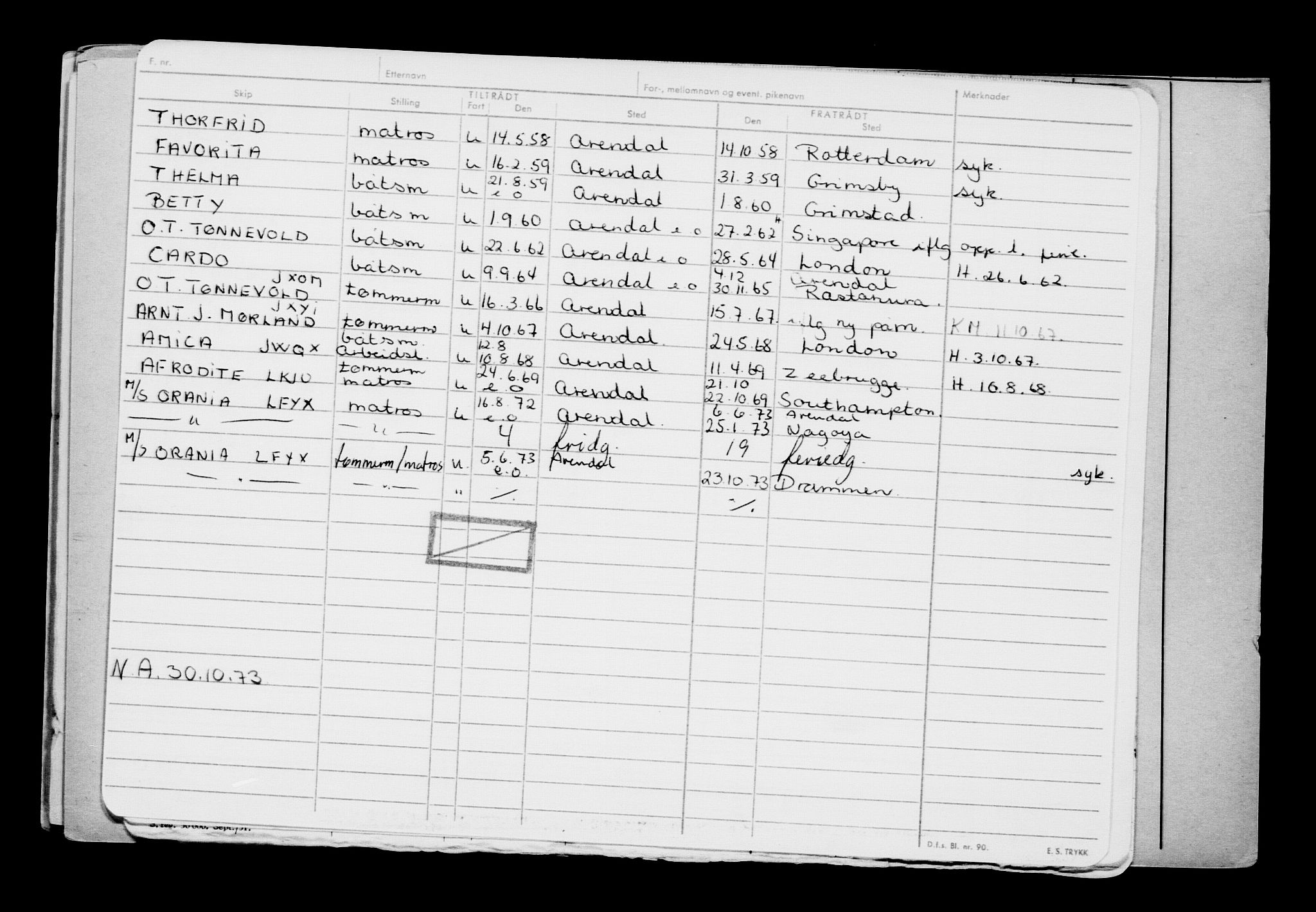 Direktoratet for sjømenn, AV/RA-S-3545/G/Gb/L0211: Hovedkort, 1922, s. 115