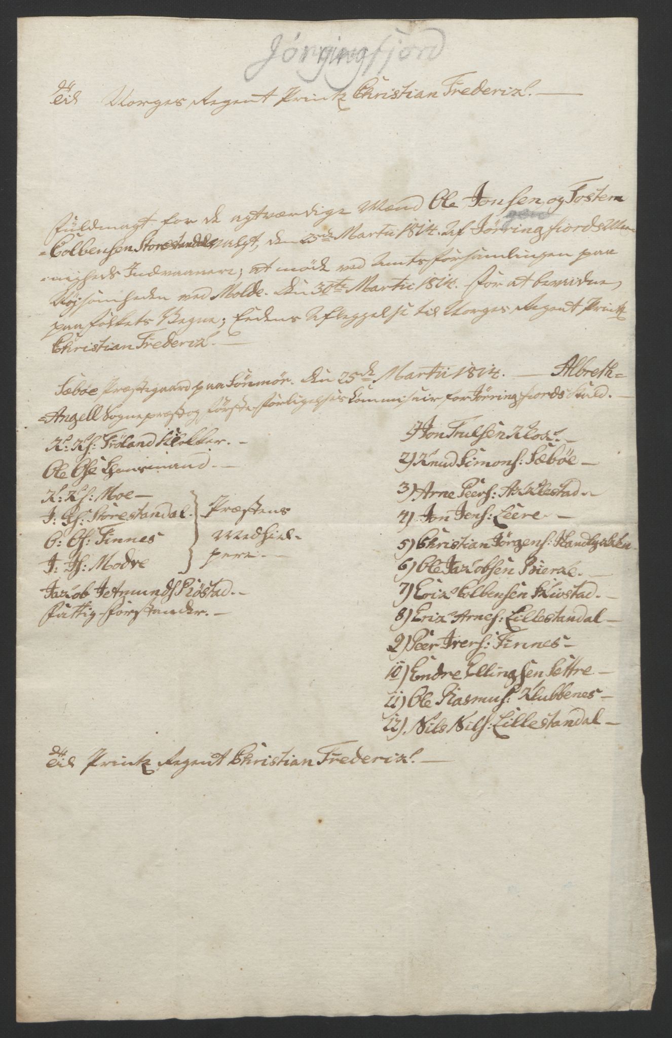 Statsrådssekretariatet, AV/RA-S-1001/D/Db/L0008: Fullmakter for Eidsvollsrepresentantene i 1814. , 1814, s. 383