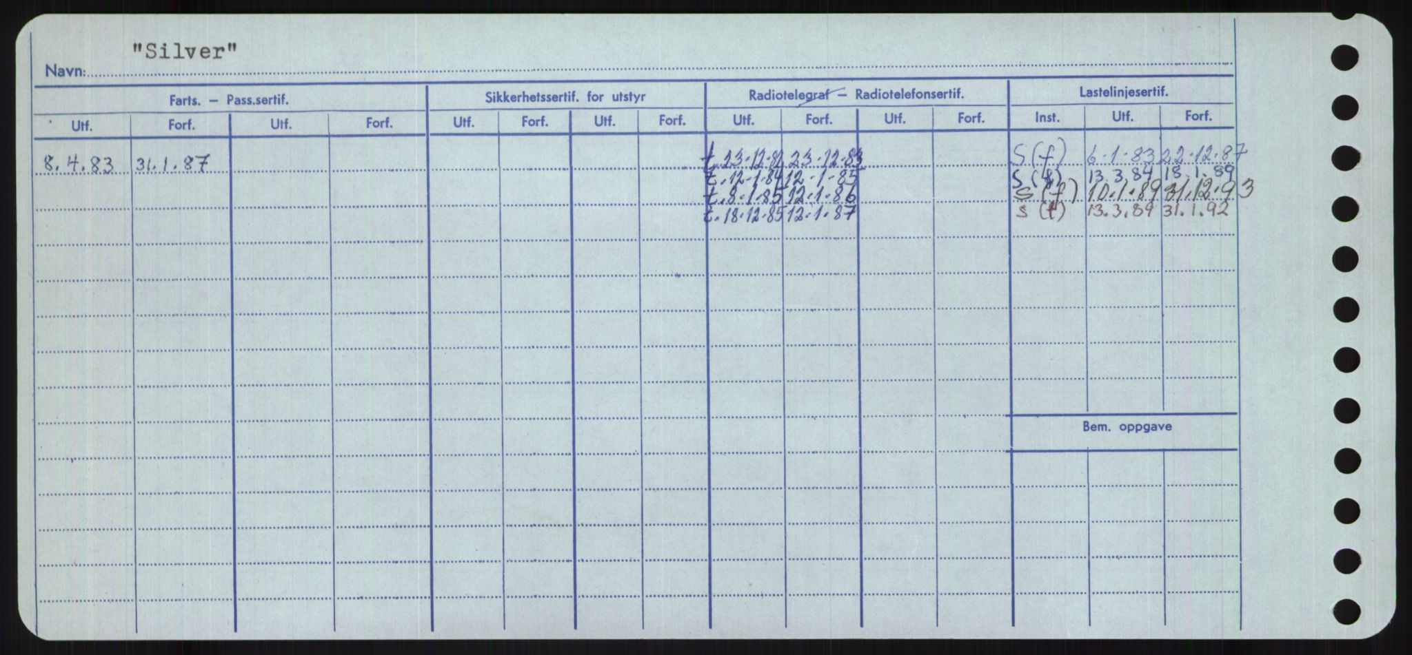 Sjøfartsdirektoratet med forløpere, Skipsmålingen, RA/S-1627/H/Ha/L0005/0001: Fartøy, S-Sven / Fartøy, S-Skji, s. 434