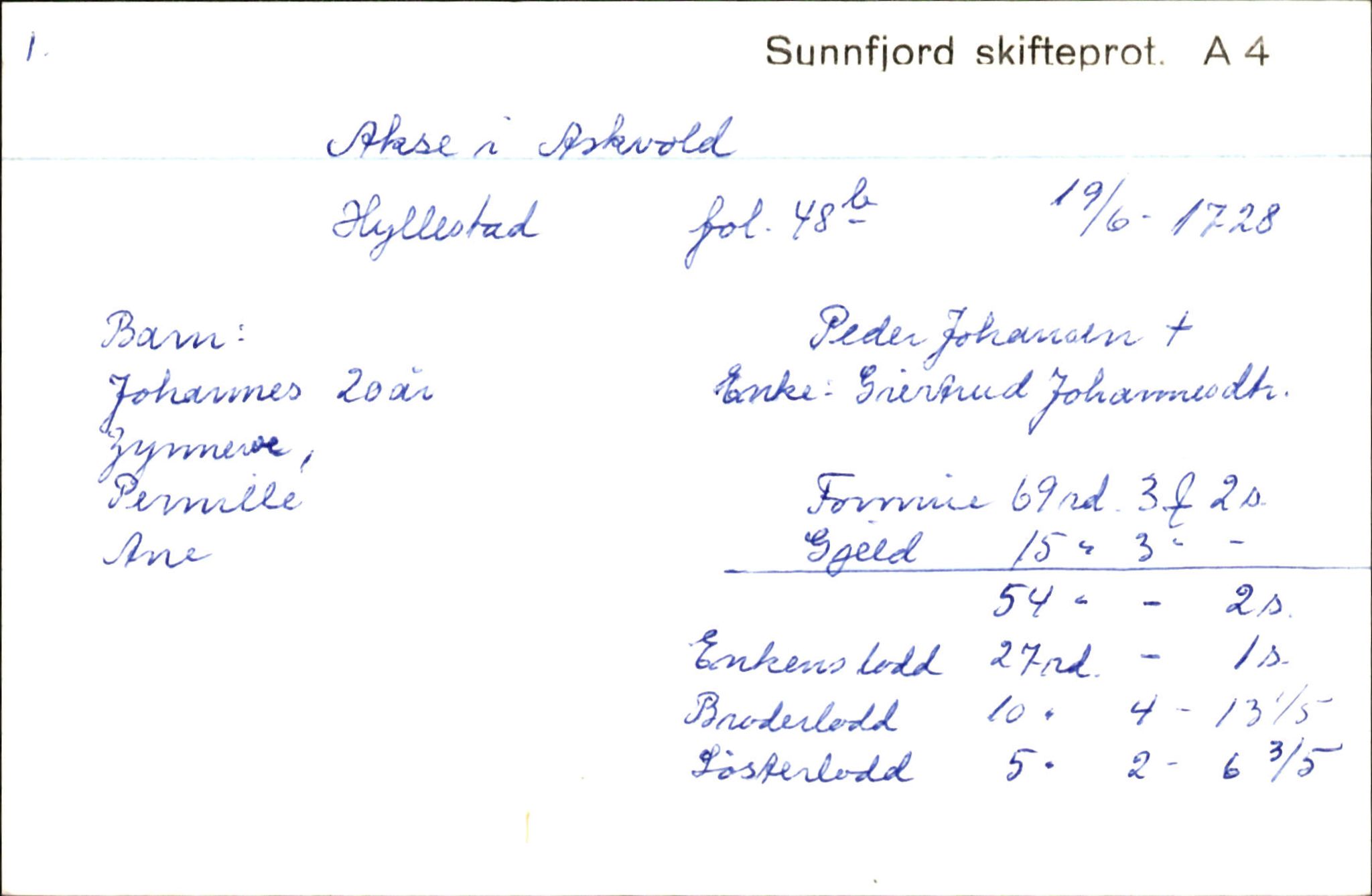 Skiftekort ved Statsarkivet i Bergen, SAB/SKIFTEKORT/003/L0003: Skifteprotokoll nr. 4-5, 1737-1751, s. 4