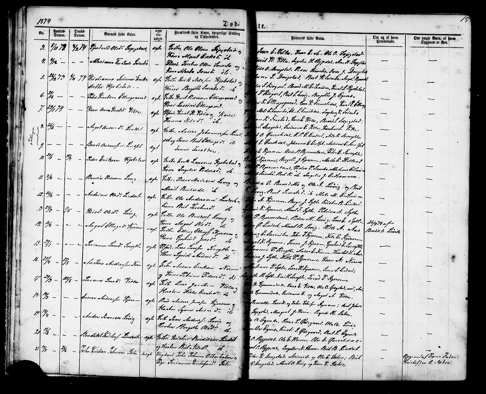 Ministerialprotokoller, klokkerbøker og fødselsregistre - Møre og Romsdal, AV/SAT-A-1454/541/L0547: Klokkerbok nr. 541C02, 1867-1921, s. 15