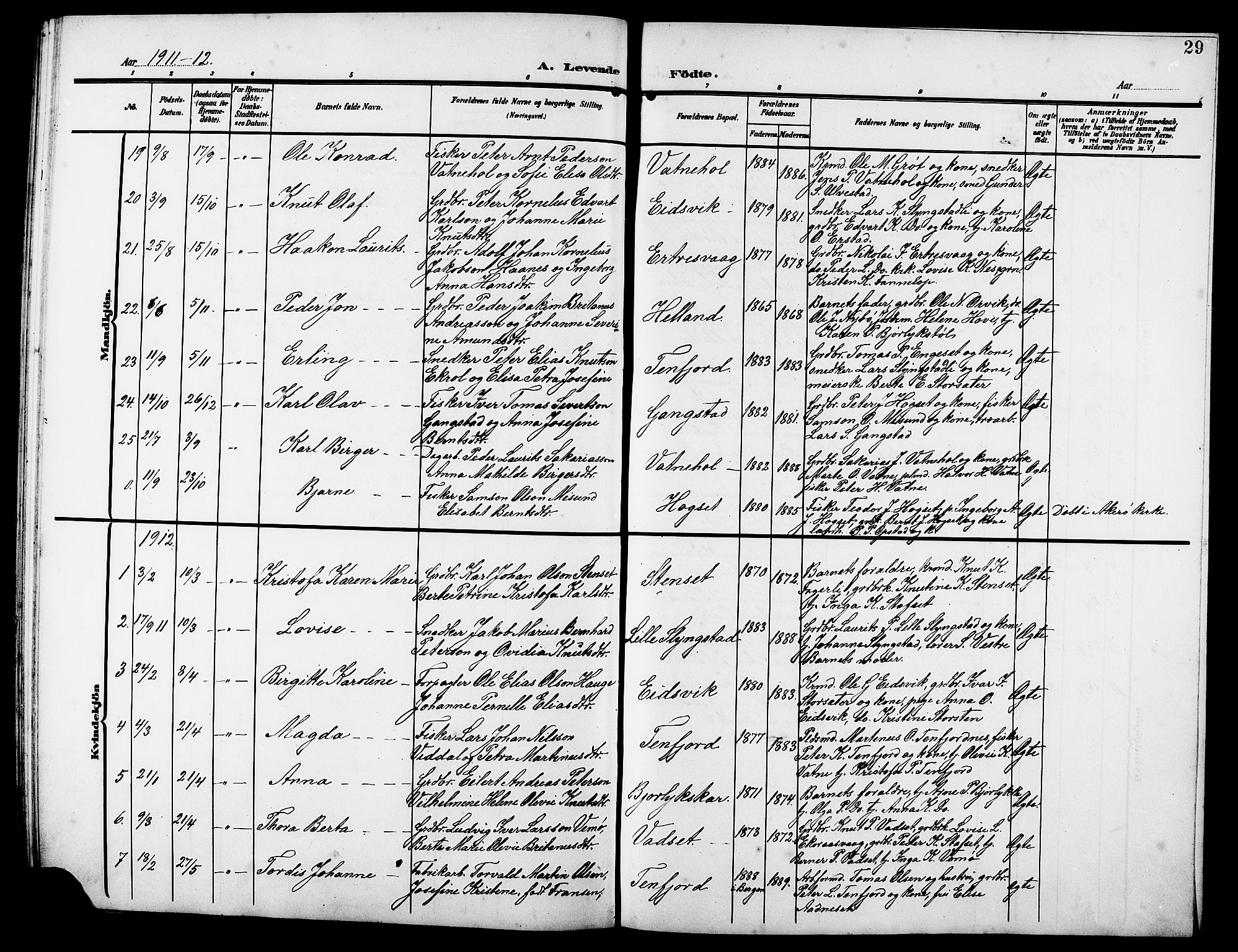 Ministerialprotokoller, klokkerbøker og fødselsregistre - Møre og Romsdal, AV/SAT-A-1454/525/L0377: Klokkerbok nr. 525C03, 1903-1917, s. 29