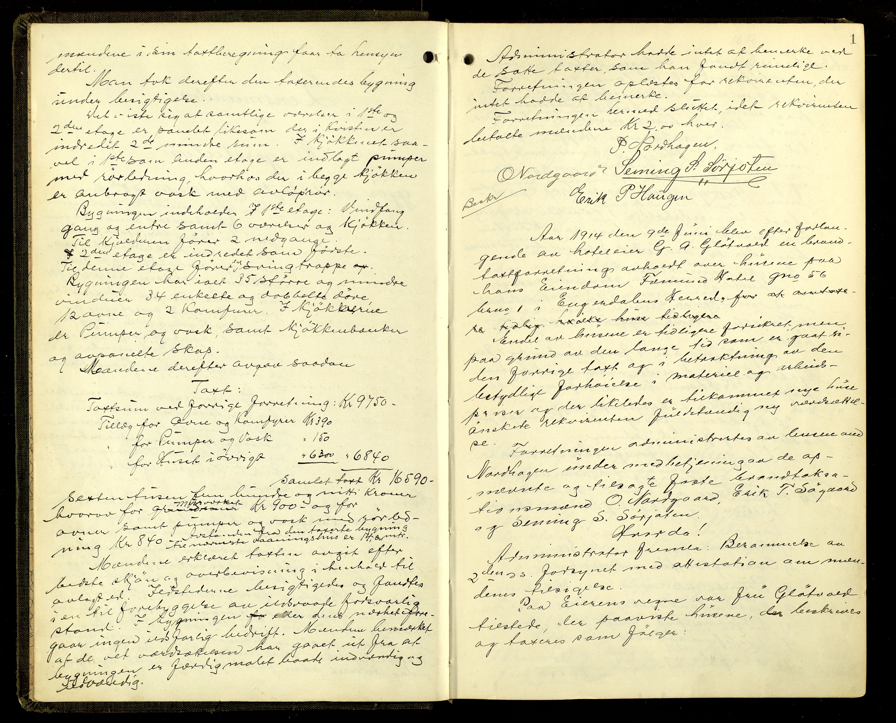 Norges Brannkasse, Engerdal, AV/SAH-NBRANE-025/F/L0001: Branntakstprotokoll, 1913-1944