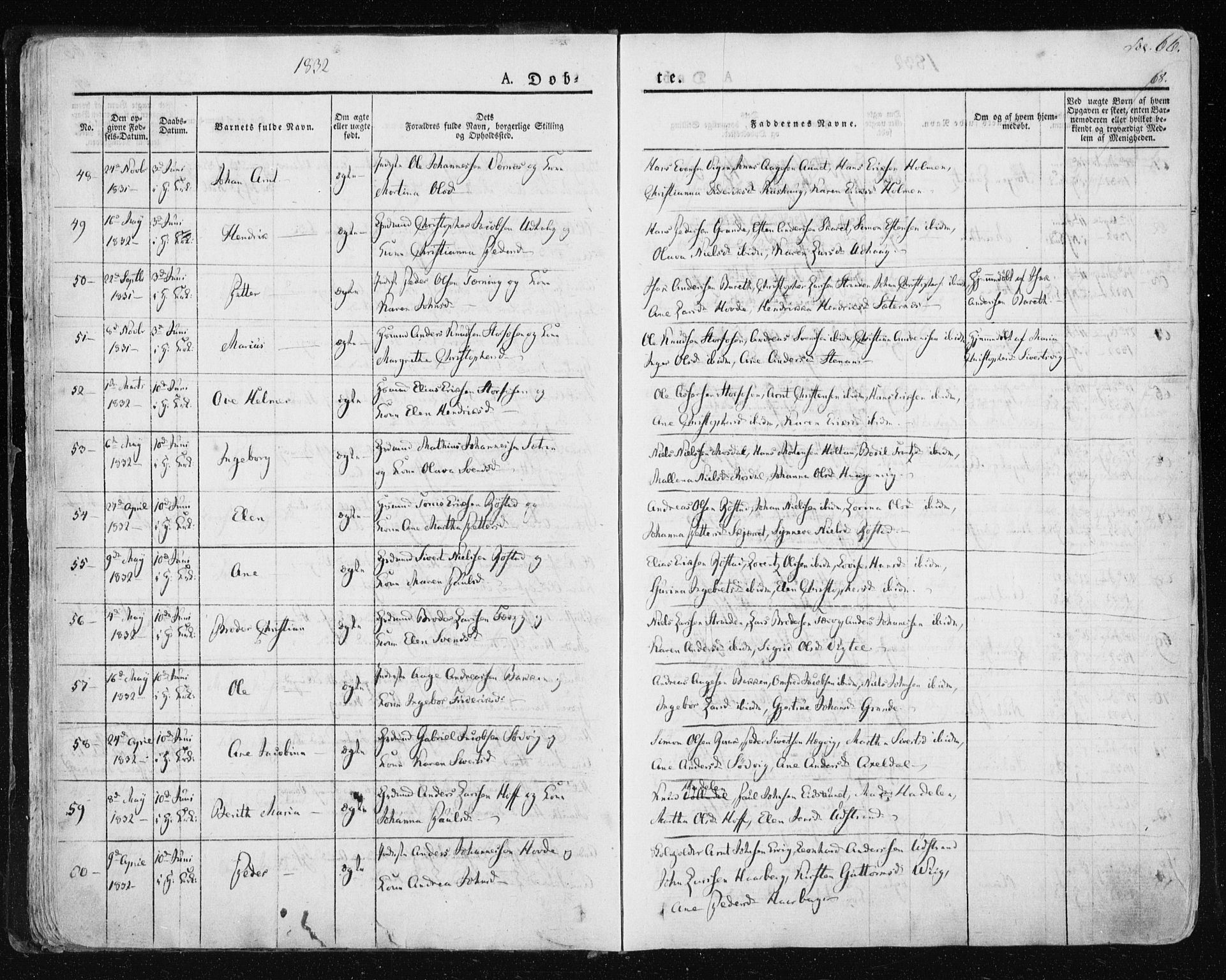 Ministerialprotokoller, klokkerbøker og fødselsregistre - Sør-Trøndelag, SAT/A-1456/659/L0735: Ministerialbok nr. 659A05, 1826-1841, s. 66