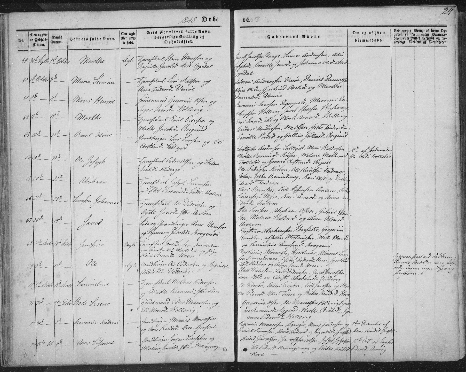Selje sokneprestembete, AV/SAB-A-99938/H/Ha/Haa/Haaa: Ministerialbok nr. A 10, 1844-1858, s. 24