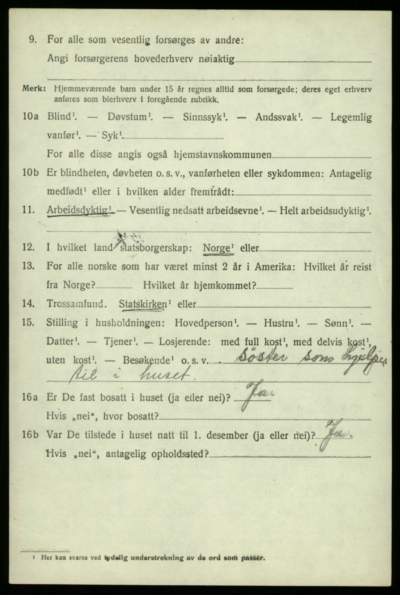 SAB, Folketelling 1920 for 1244 Austevoll herred, 1920, s. 1441