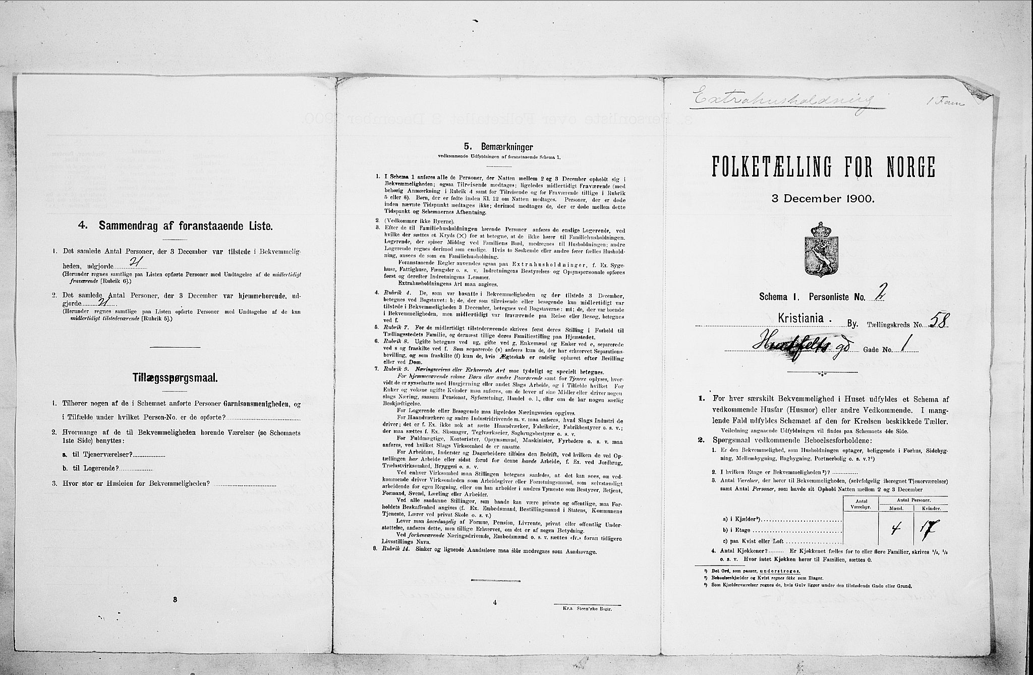 SAO, Folketelling 1900 for 0301 Kristiania kjøpstad, 1900, s. 39111