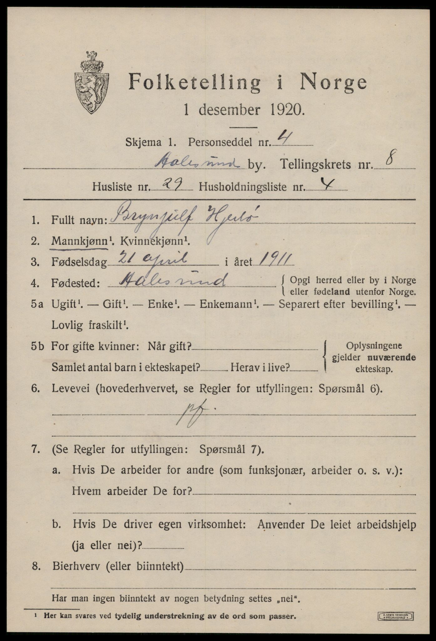SAT, Folketelling 1920 for 1501 Ålesund kjøpstad, 1920, s. 22272
