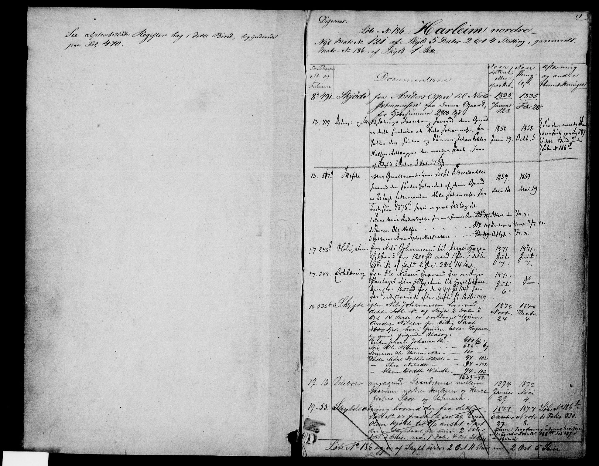 Rakkestad sorenskriveri, SAO/A-10686/G/Ga/Gac/L0002: Panteregister nr. III 2, 1768-1900, s. 1