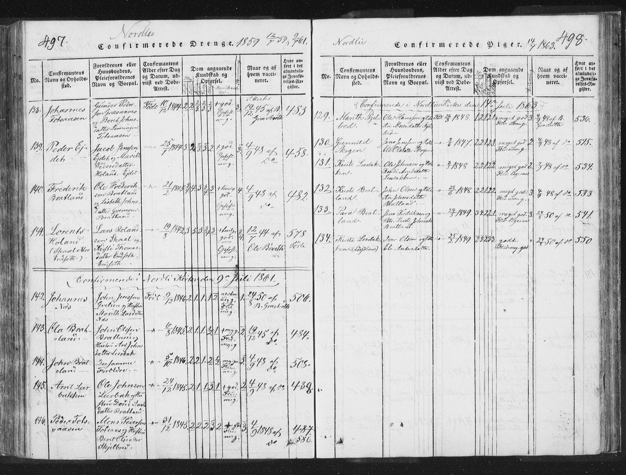 Ministerialprotokoller, klokkerbøker og fødselsregistre - Nord-Trøndelag, SAT/A-1458/755/L0491: Ministerialbok nr. 755A01 /1, 1817-1864, s. 497-498